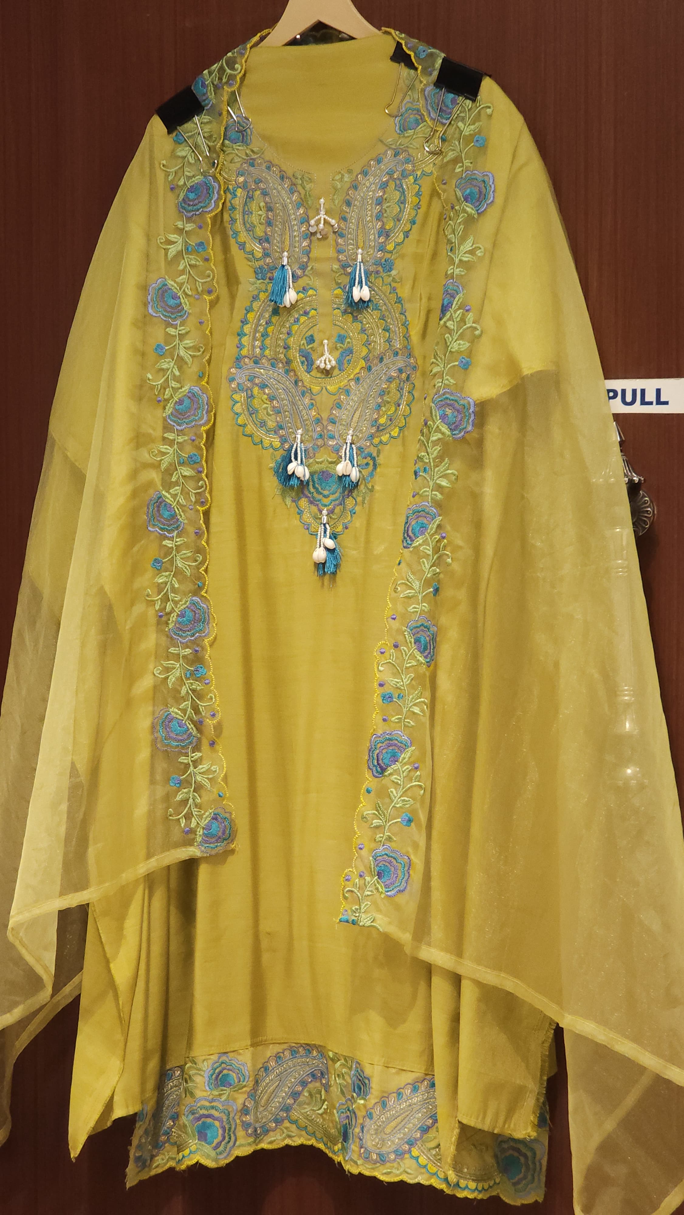 Organza Dupatta Modal Cotton Embroidered Suit