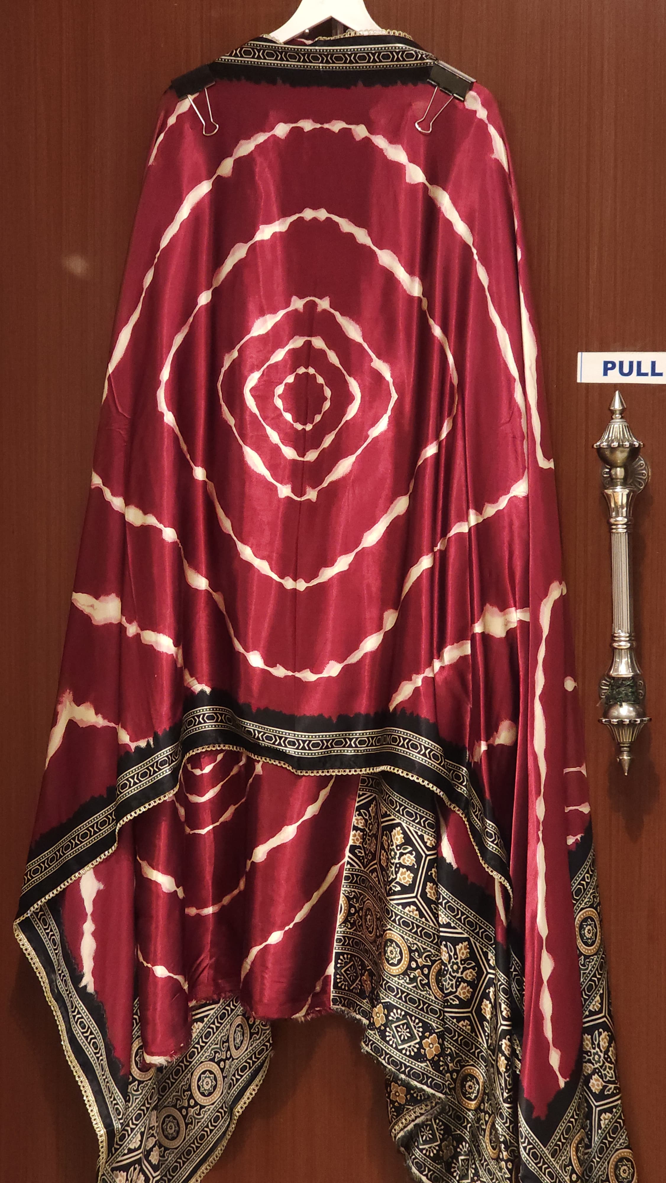 Gajji Silk 7.O with Ajrakh Bandhani Fusion Prints