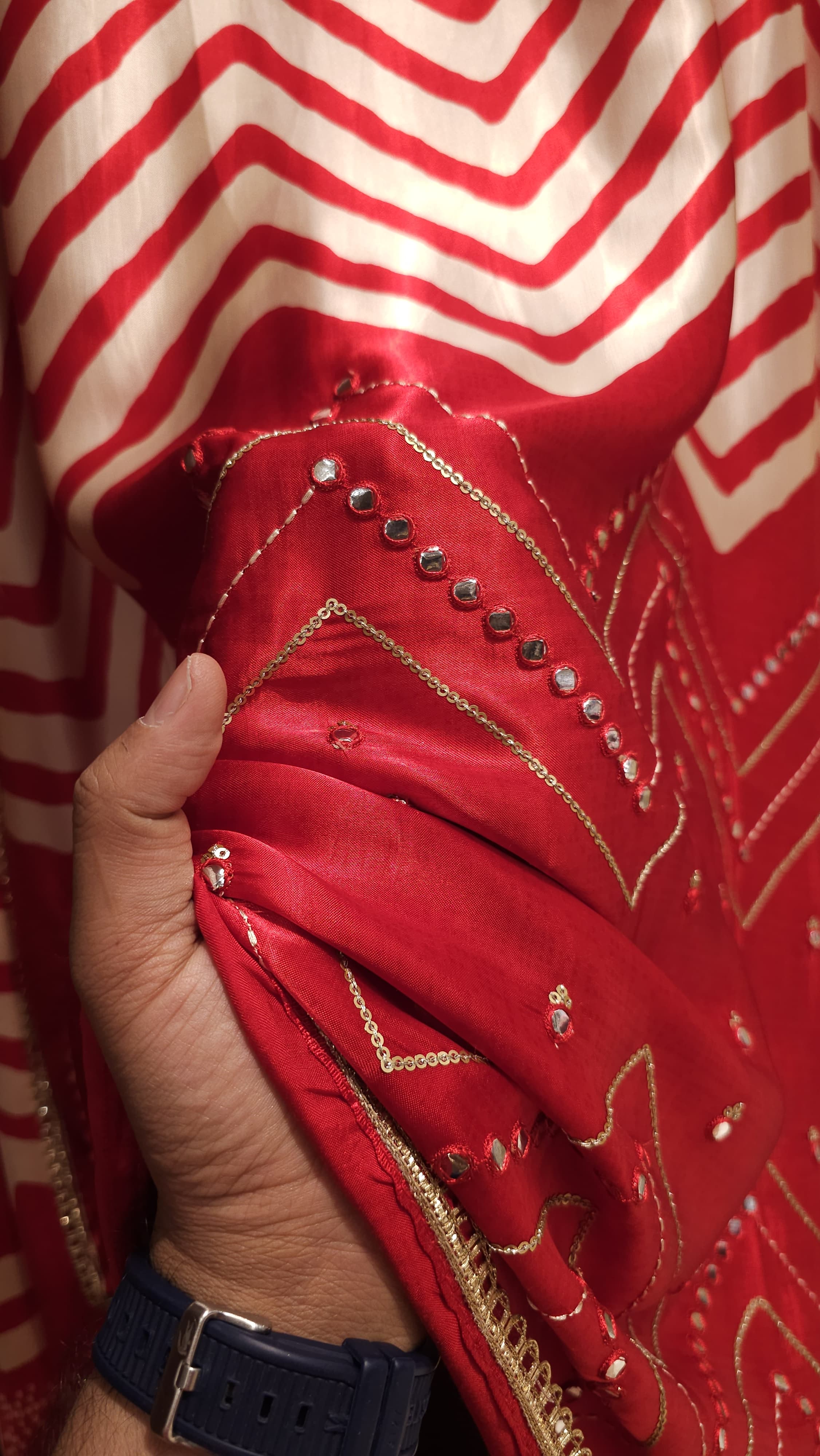 Gajji Silk 8.O with Bandhani & Zigzag Style Fusion