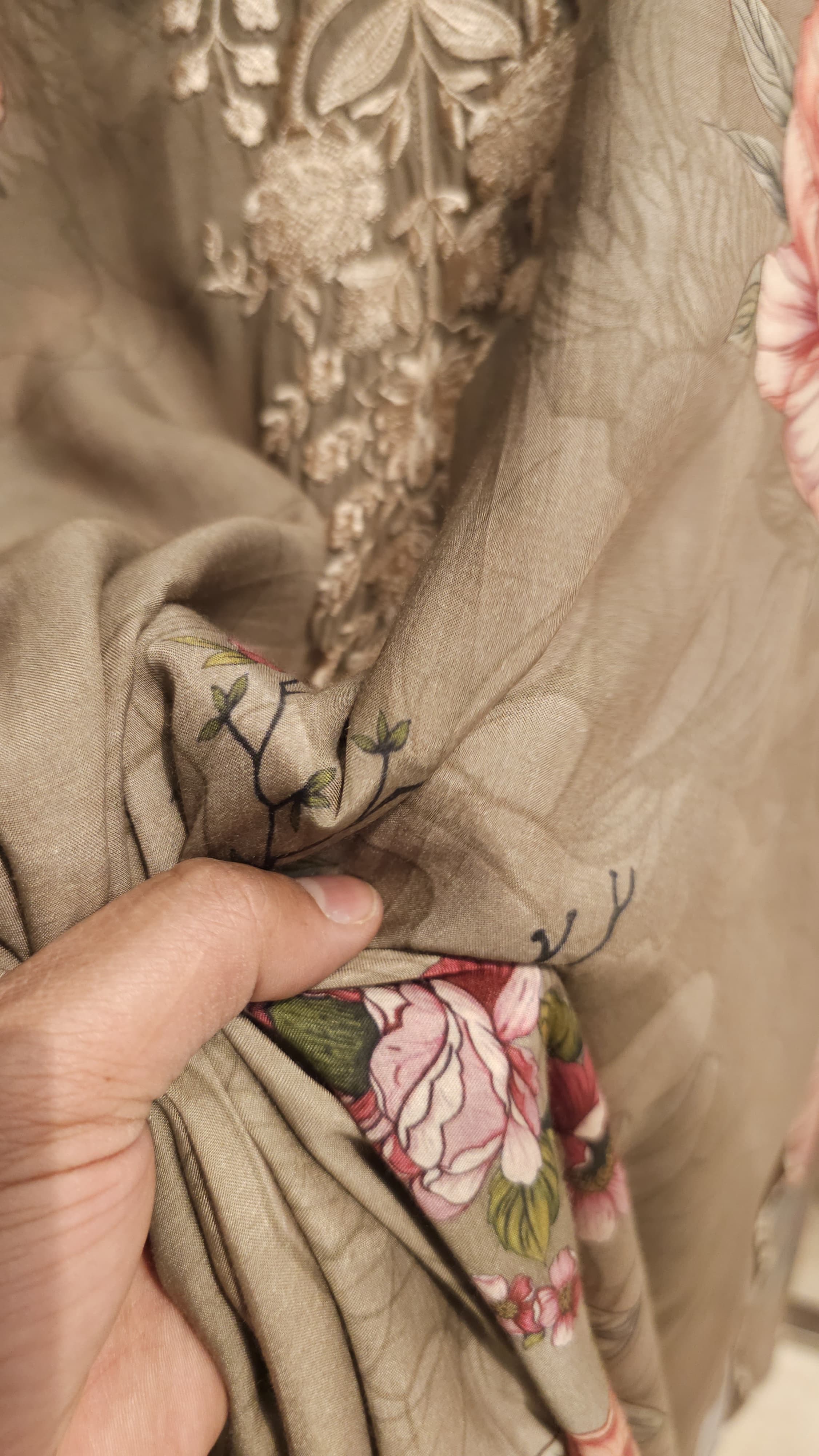 Classy Prints & Sublte Threadwork - Pure Muslin Suit