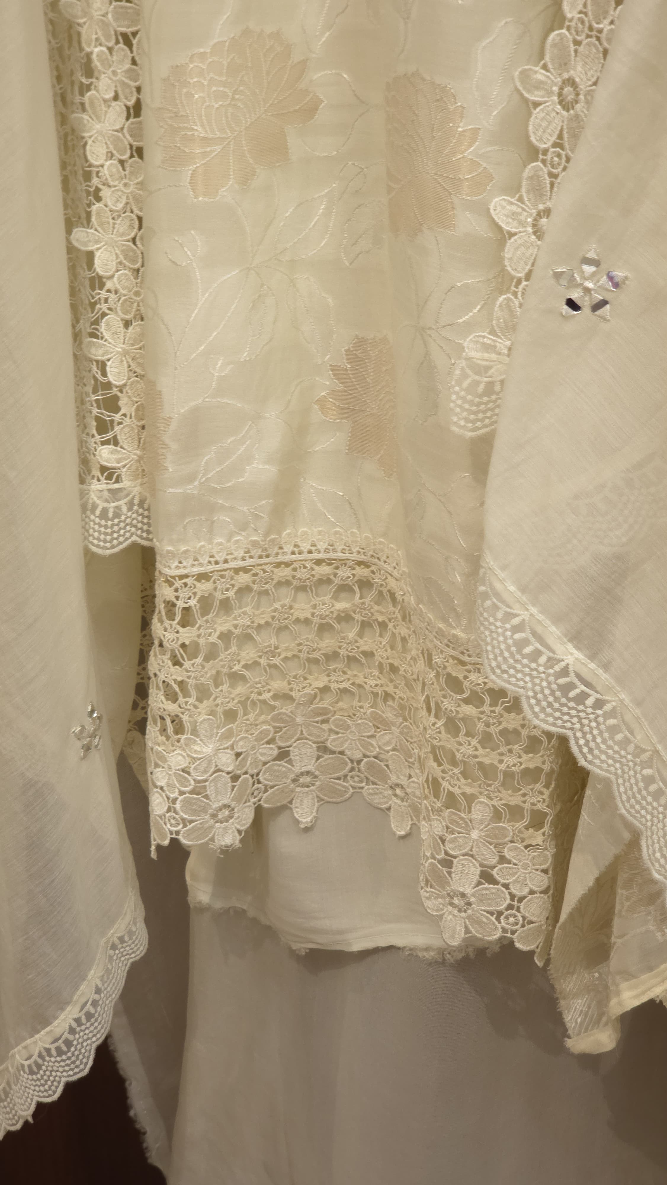 Self-Woven Cotton Silk Suit (Rare Crochet Detailing)