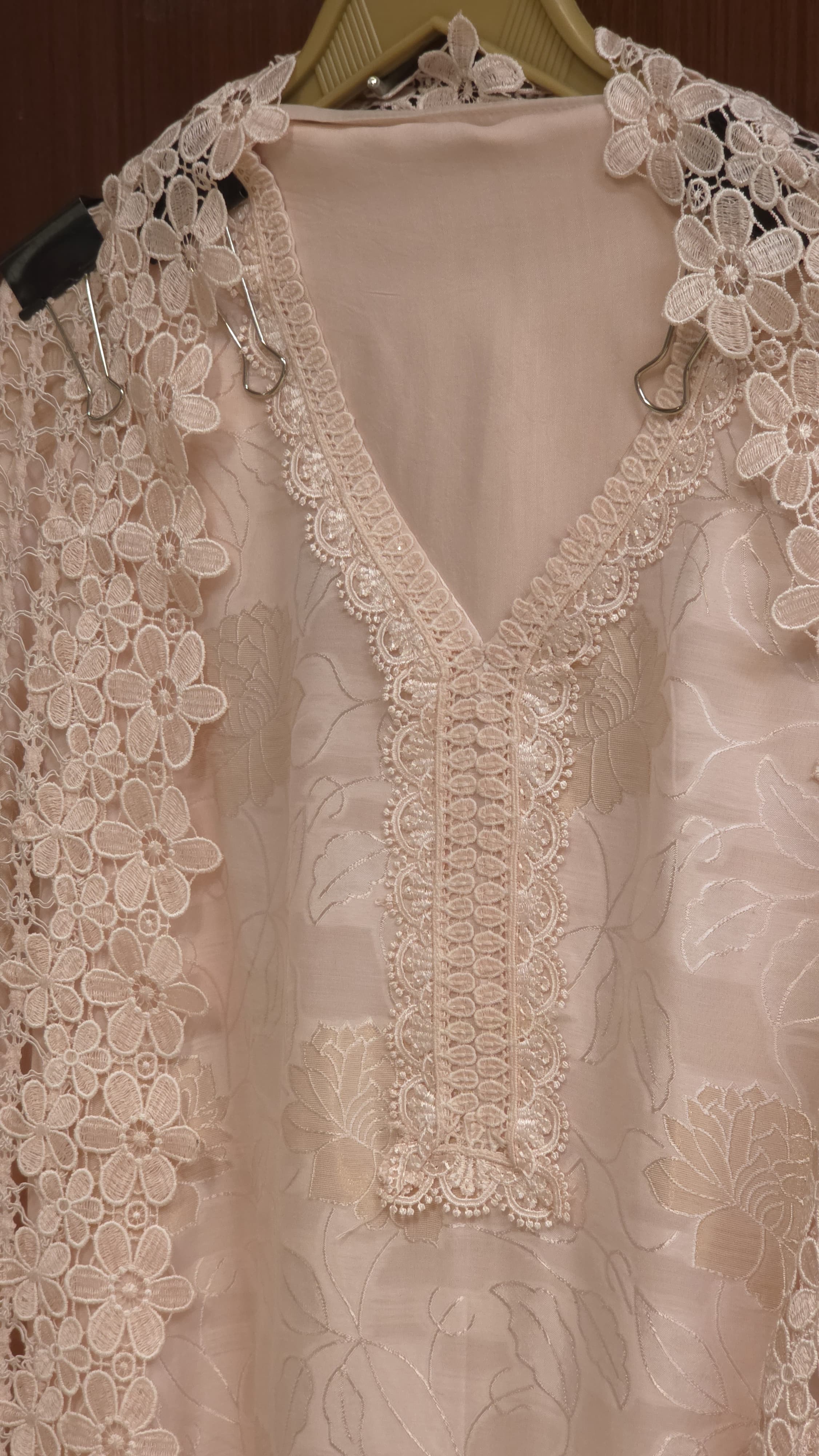 Self-Woven Cotton Silk Suit (Rare Crochet Detailing)