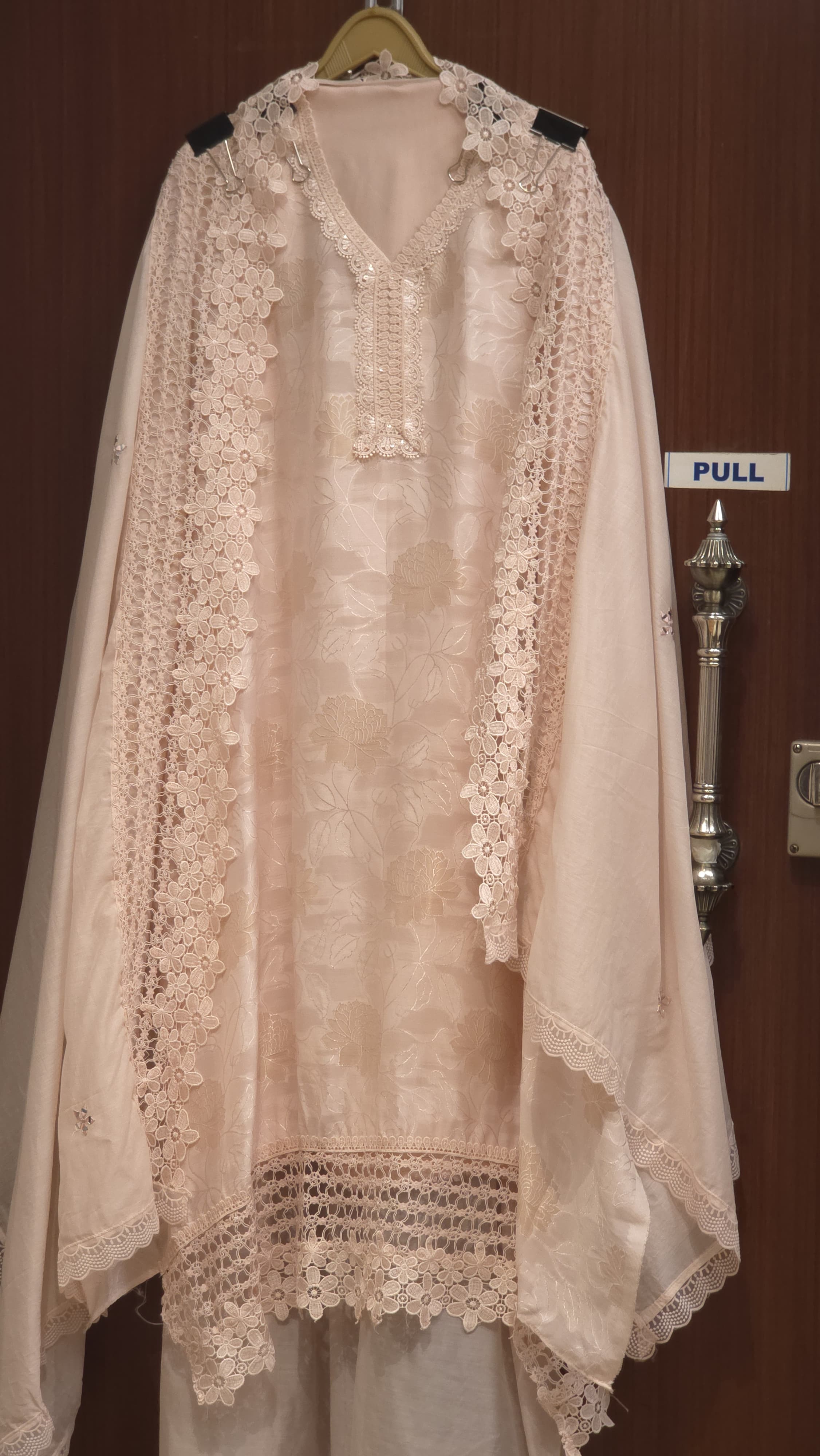 Self-Woven Cotton Silk Suit (Rare Crochet Detailing)