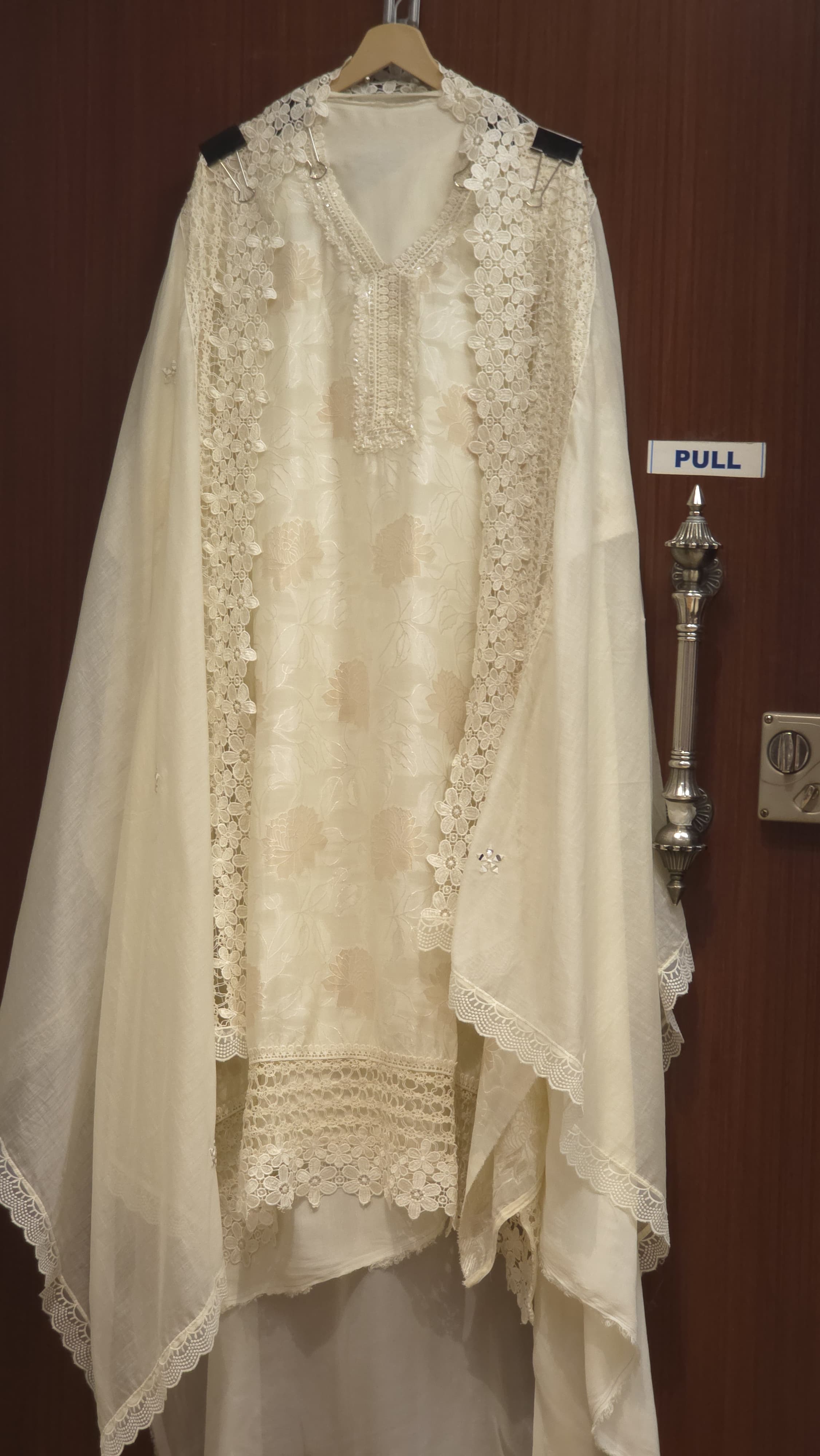 Self-Woven Cotton Silk Suit (Rare Crochet Detailing)