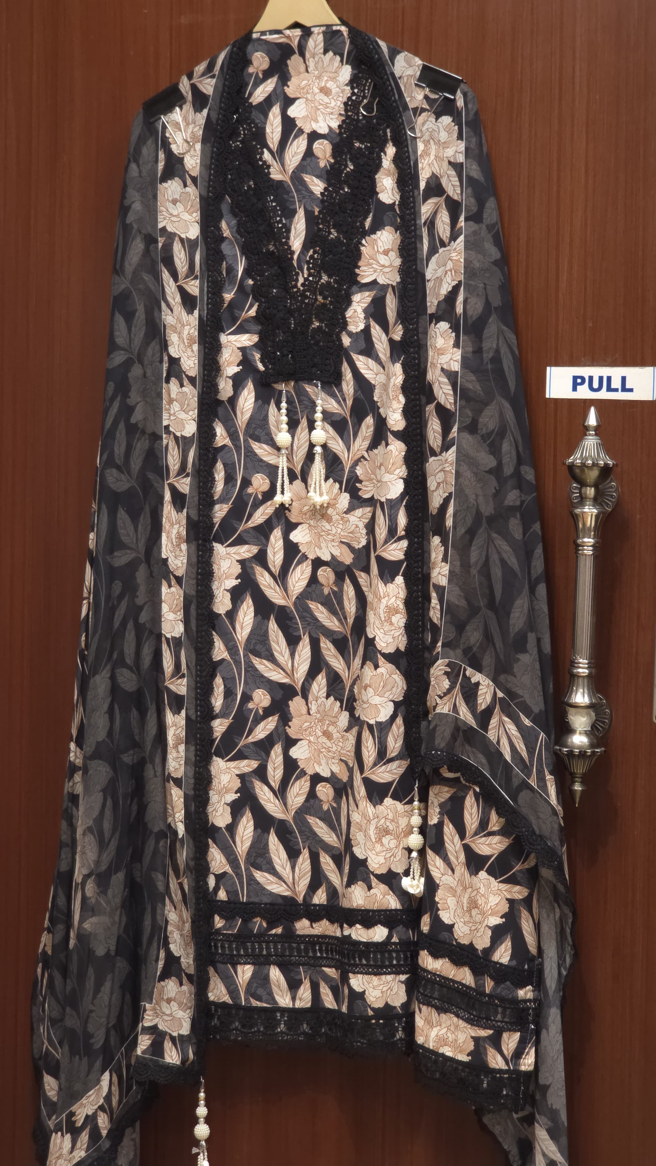 Pure Cotton Suit with Washed & Rugged look Laces