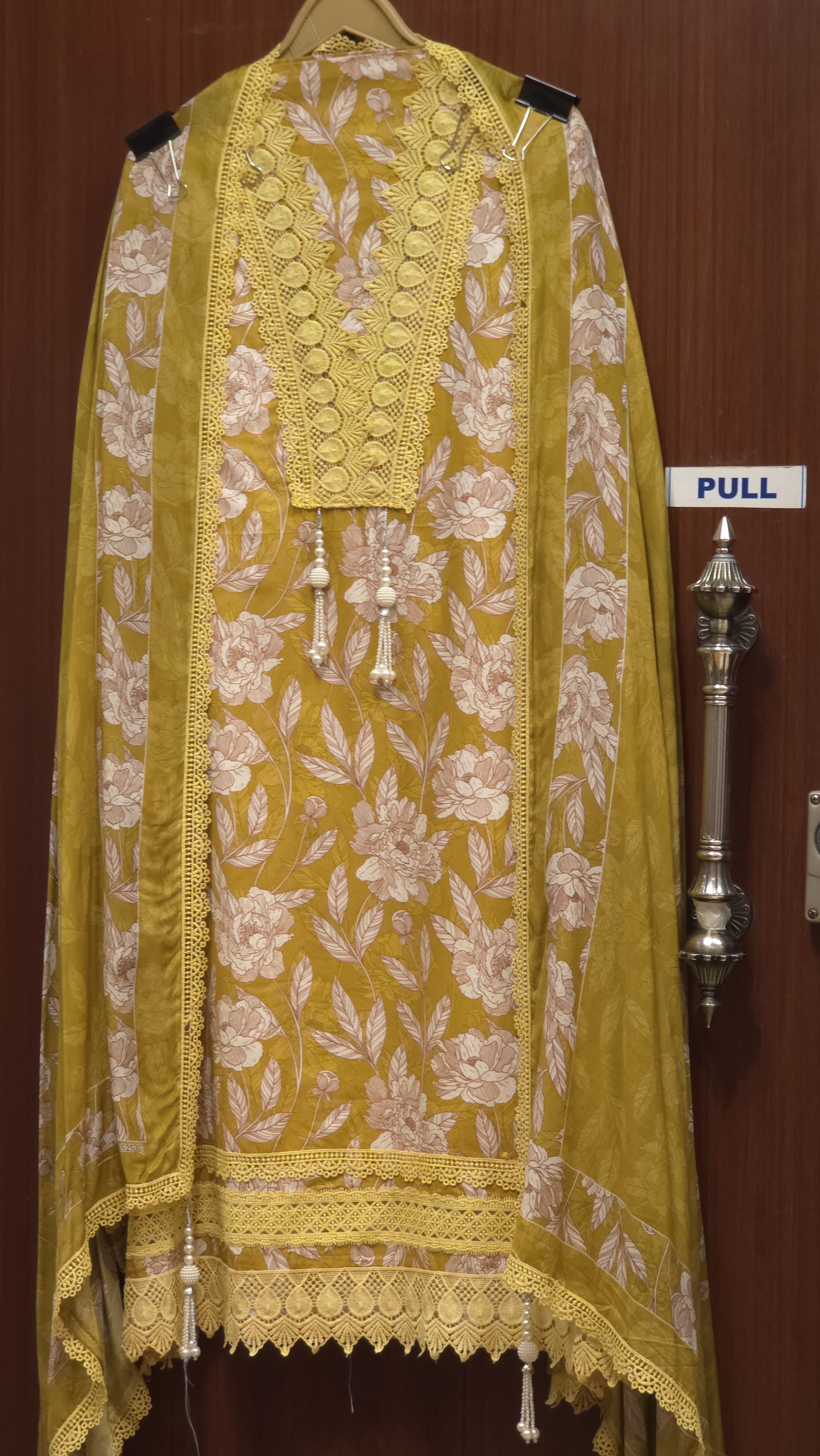 Pure Cotton Suit with Washed & Rugged look Laces