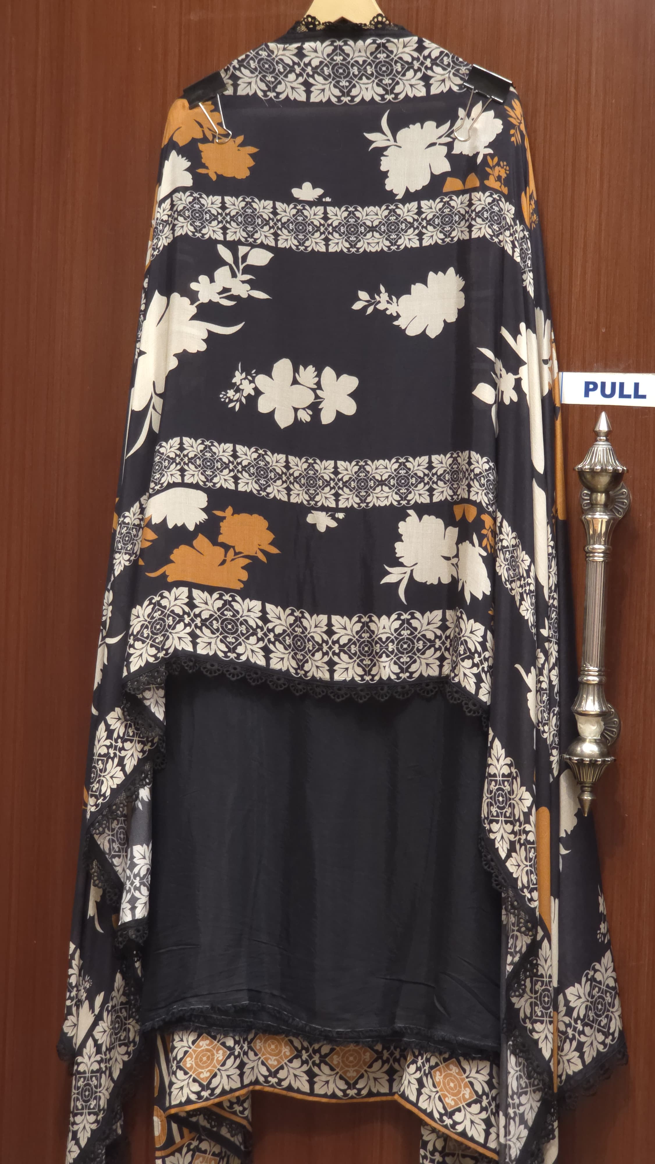 Timeless Black Ivory Designer Muslin Suit