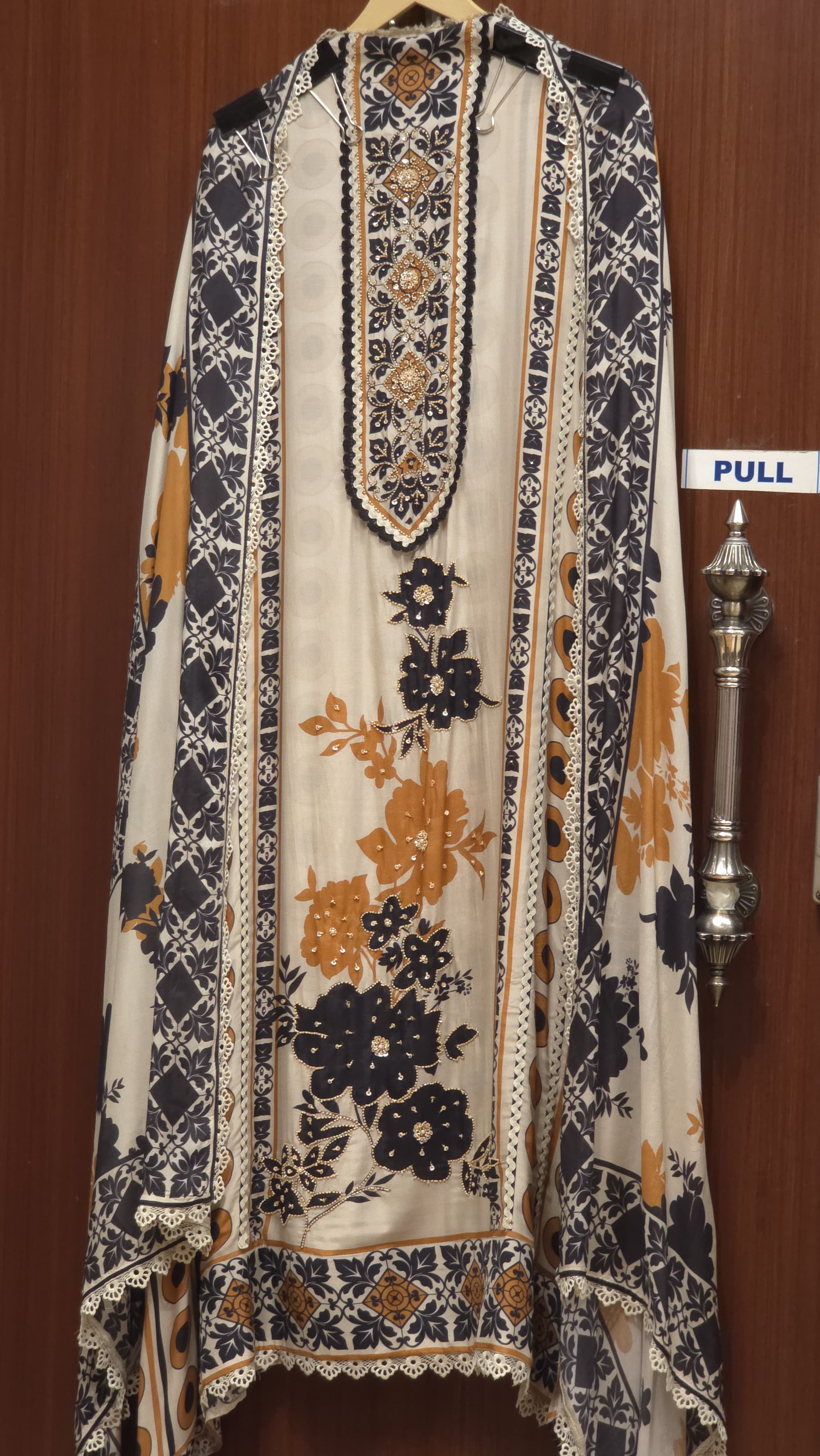 Timeless Black Ivory Designer Muslin Suit