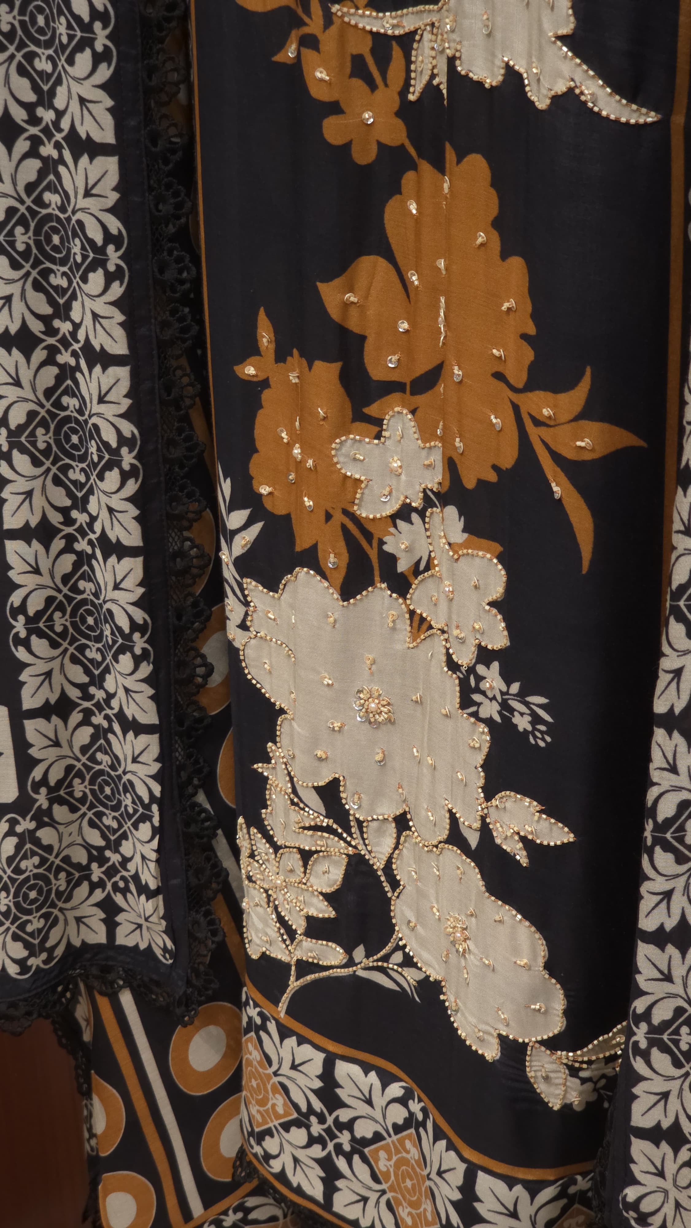 Timeless Black Ivory Designer Muslin Suit