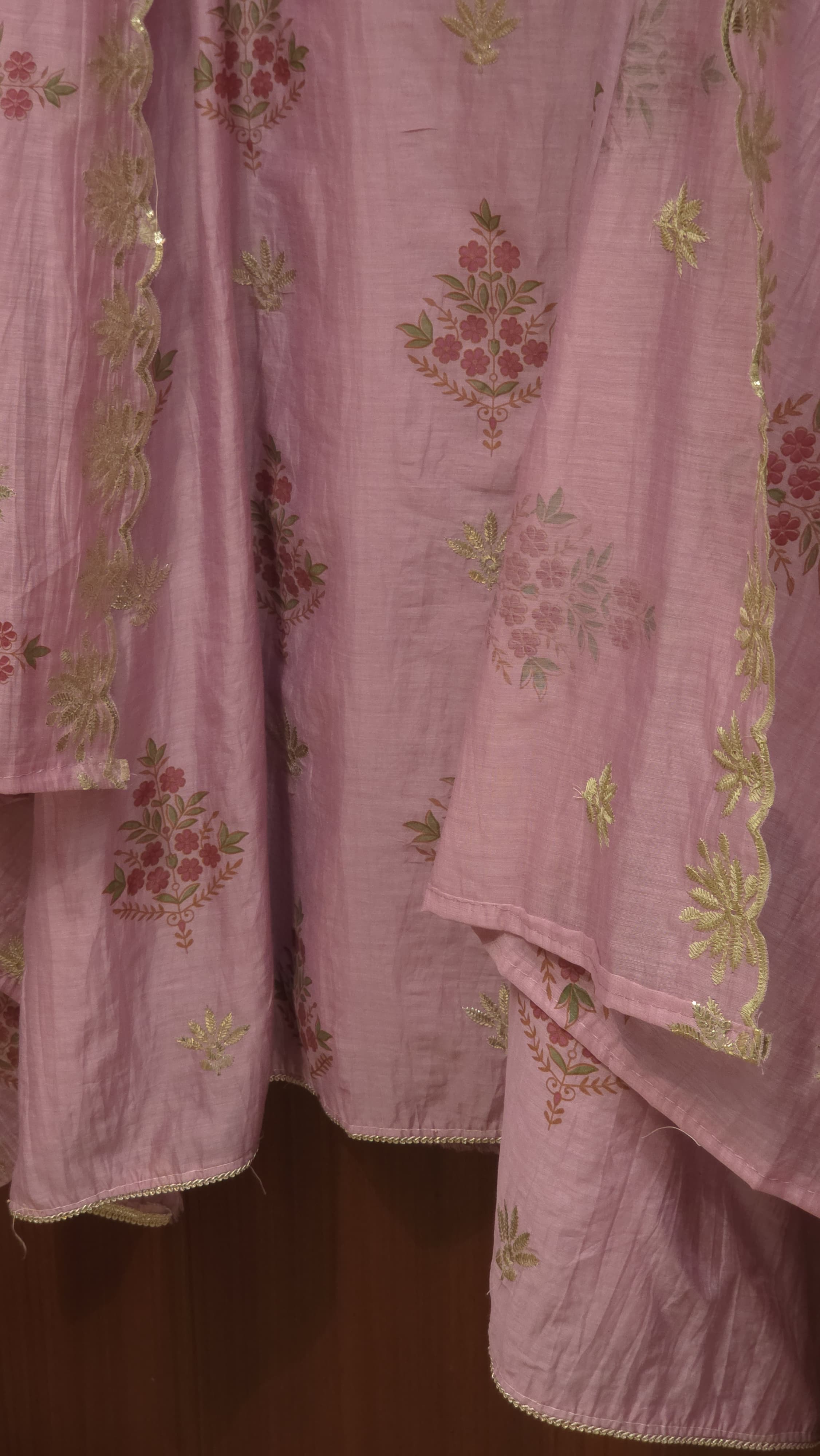 Mul Chanderi Suit with Pitta Work 3.0