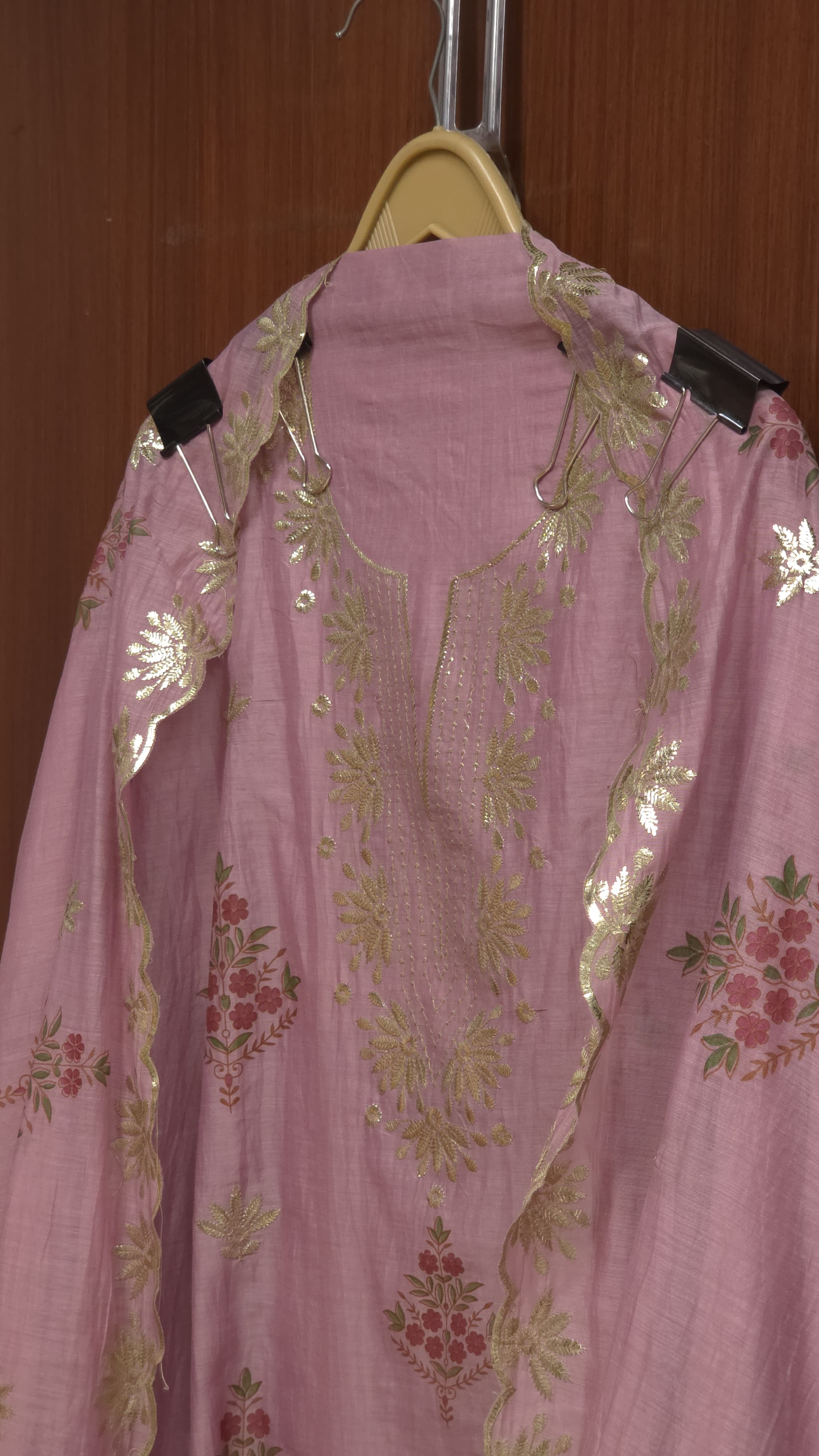 Mul Chanderi Suit with Pitta Work 3.0