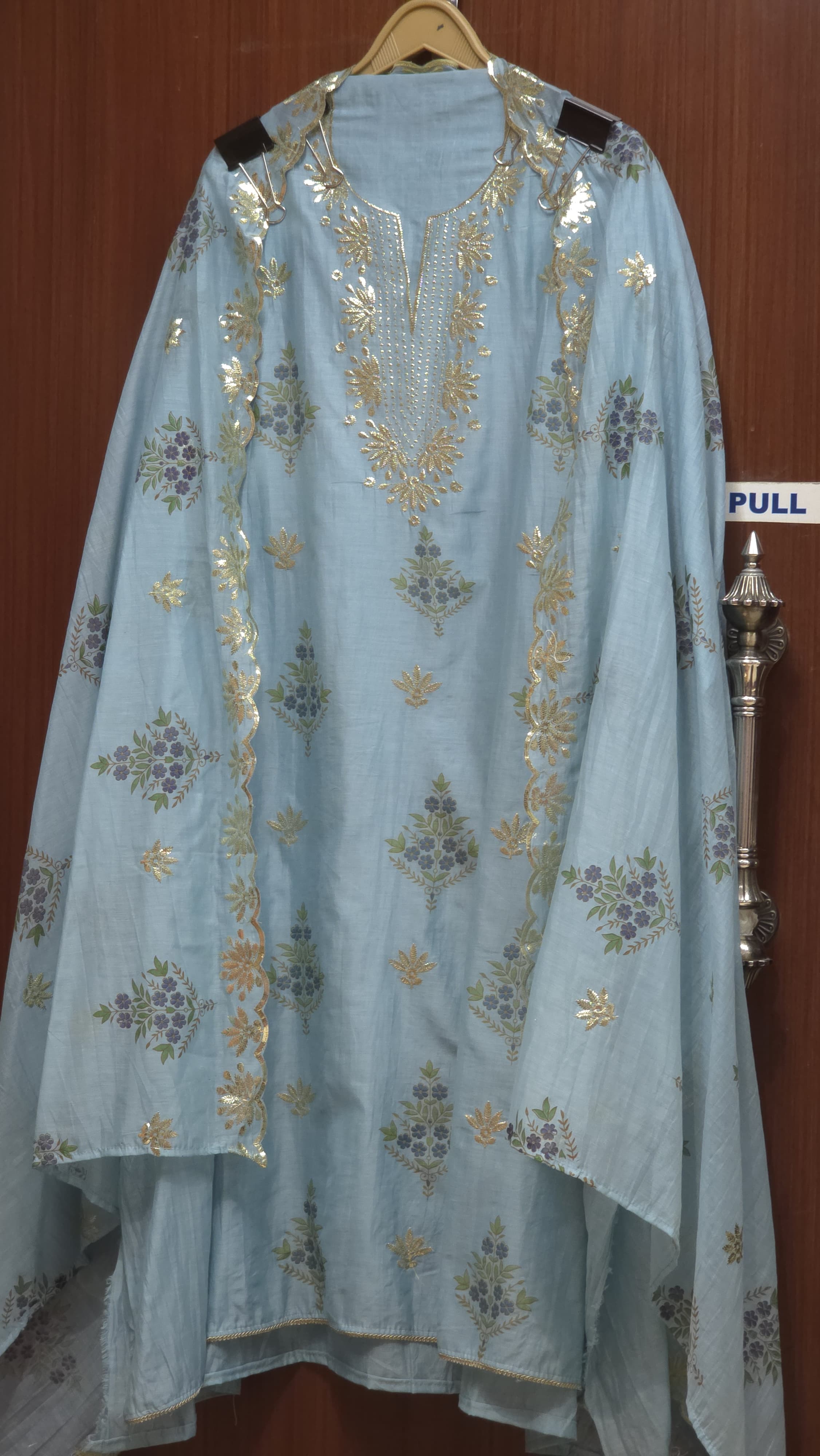 Mul Chanderi Suit with Pitta Work 3.0