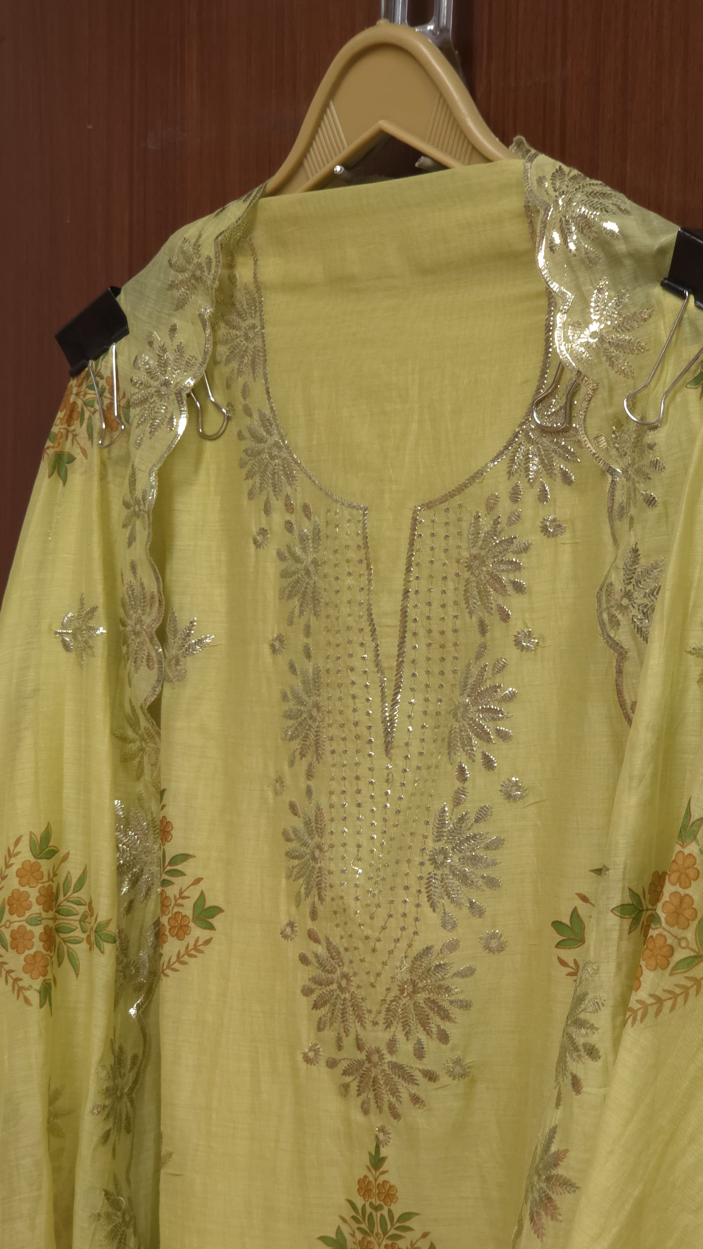Mul Chanderi Suit with Pitta Work 3.0