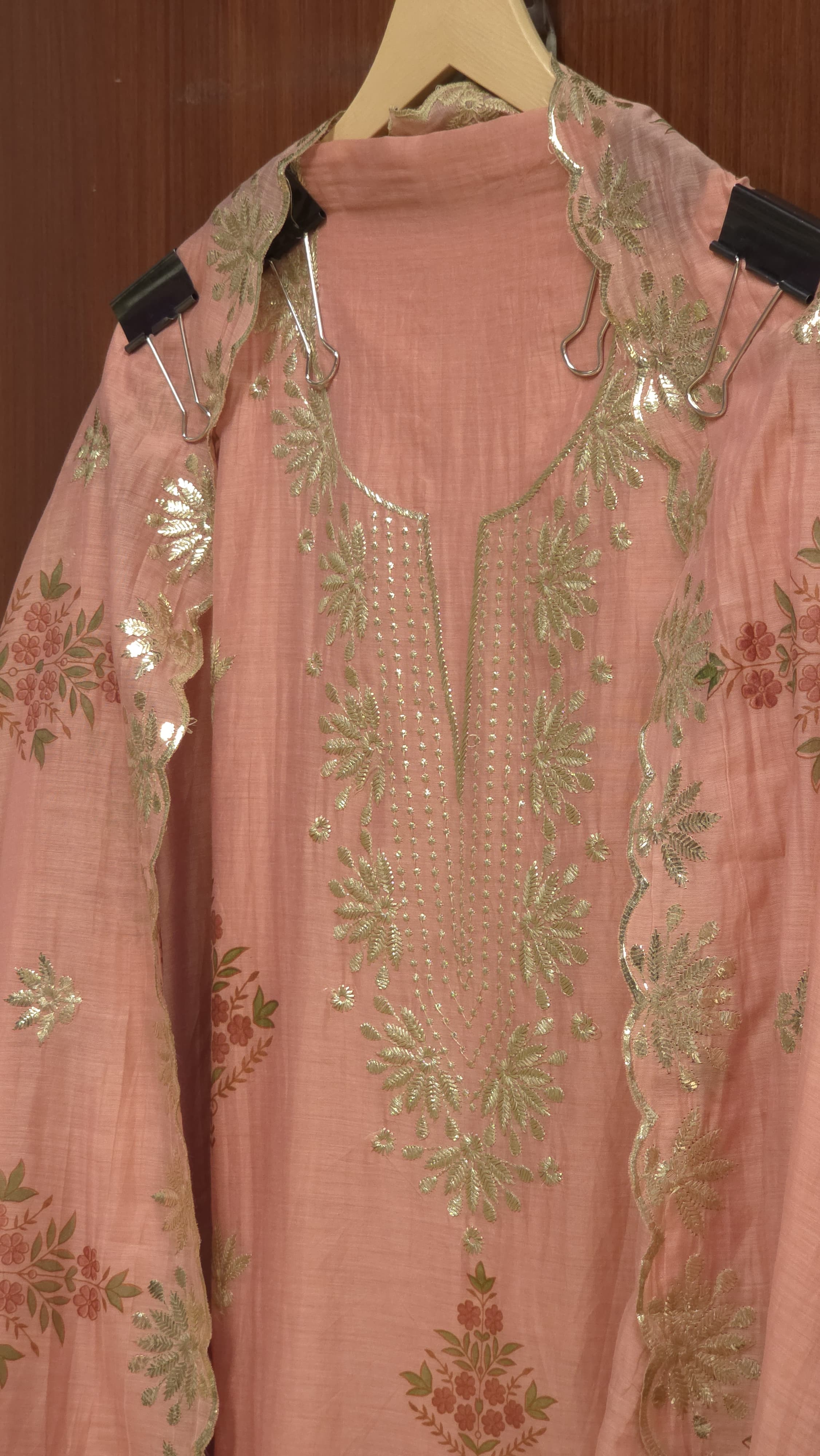 Mul Chanderi Suit with Pitta Work 3.0