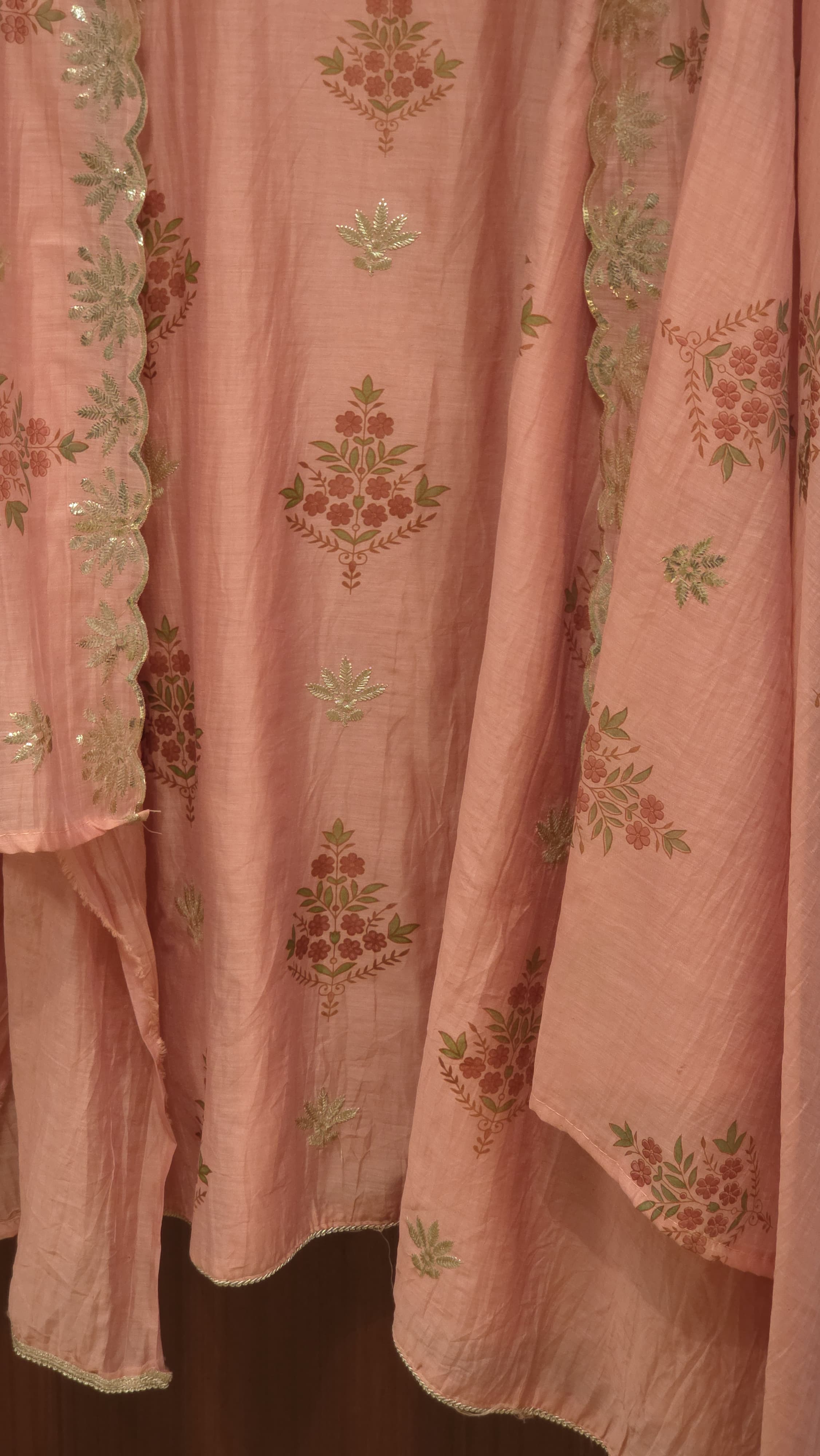 Mul Chanderi Suit with Pitta Work 3.0