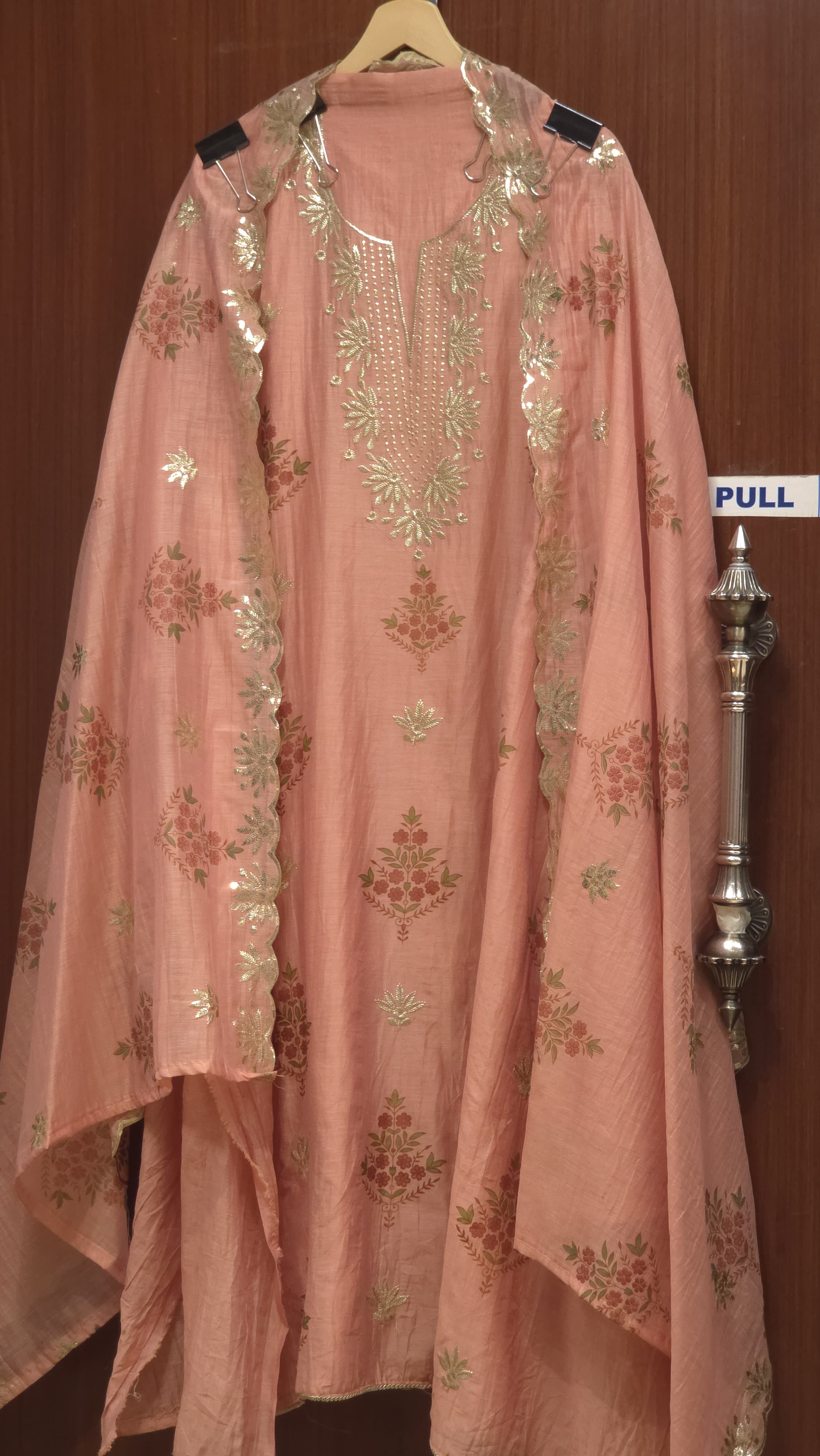 Mul Chanderi Suit with Pitta Work 3.0