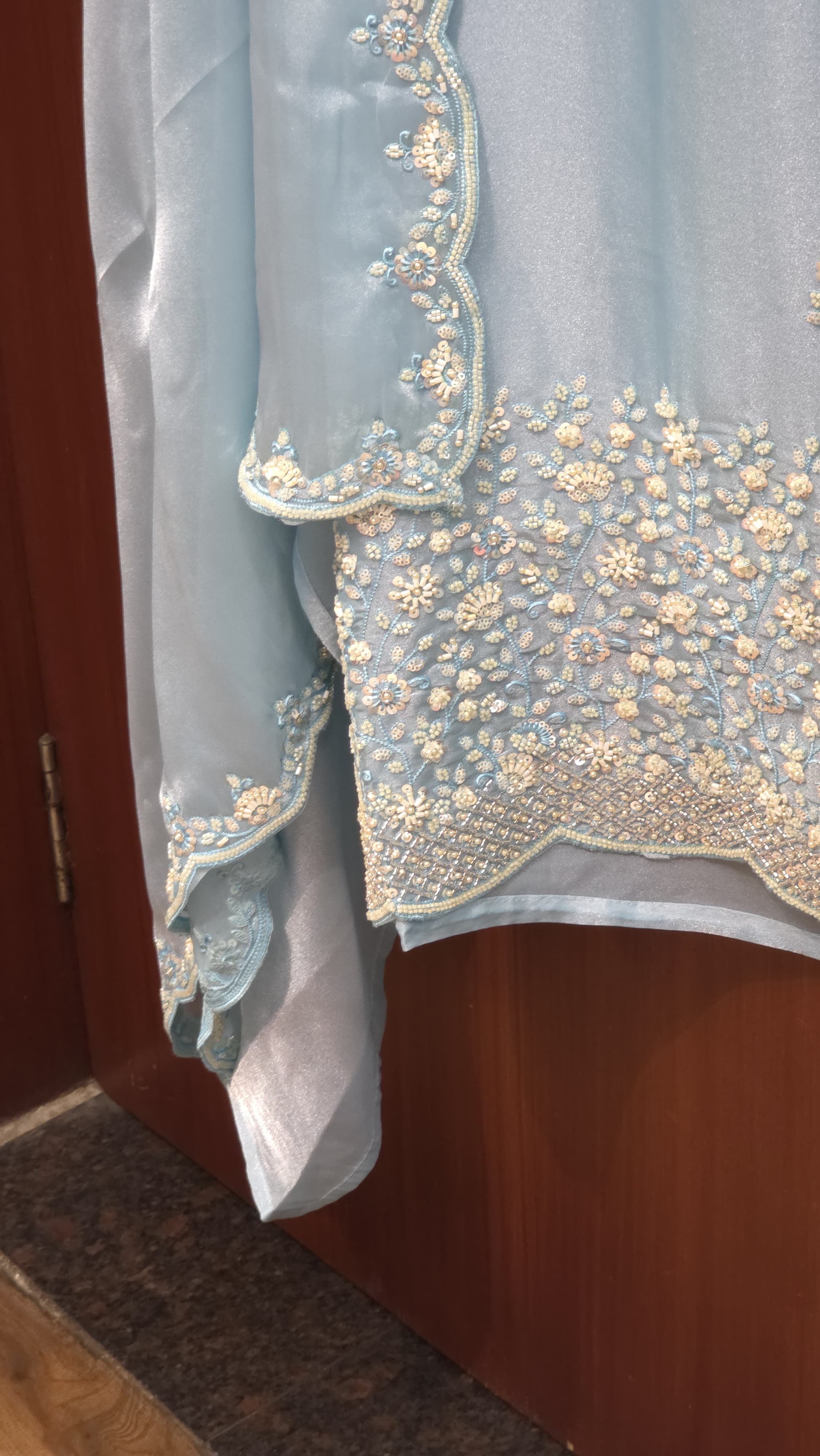 Stunning & Timeless Designer Inspired Glassy Tissue Suit