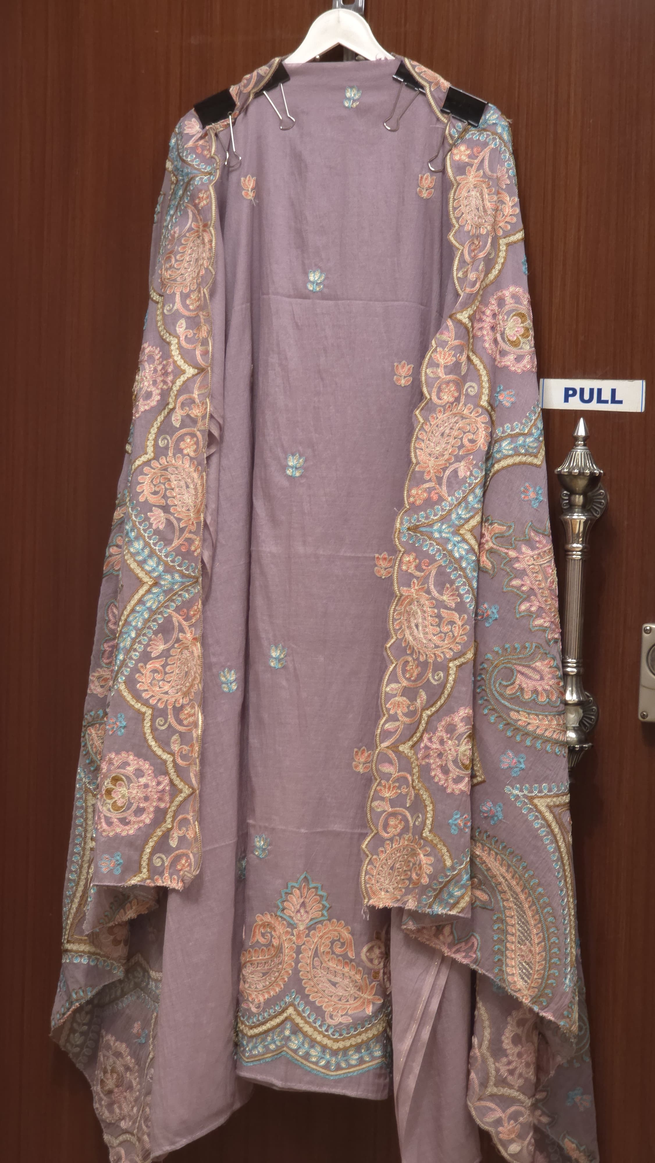 Mul Chanderi Suit with Aari Work