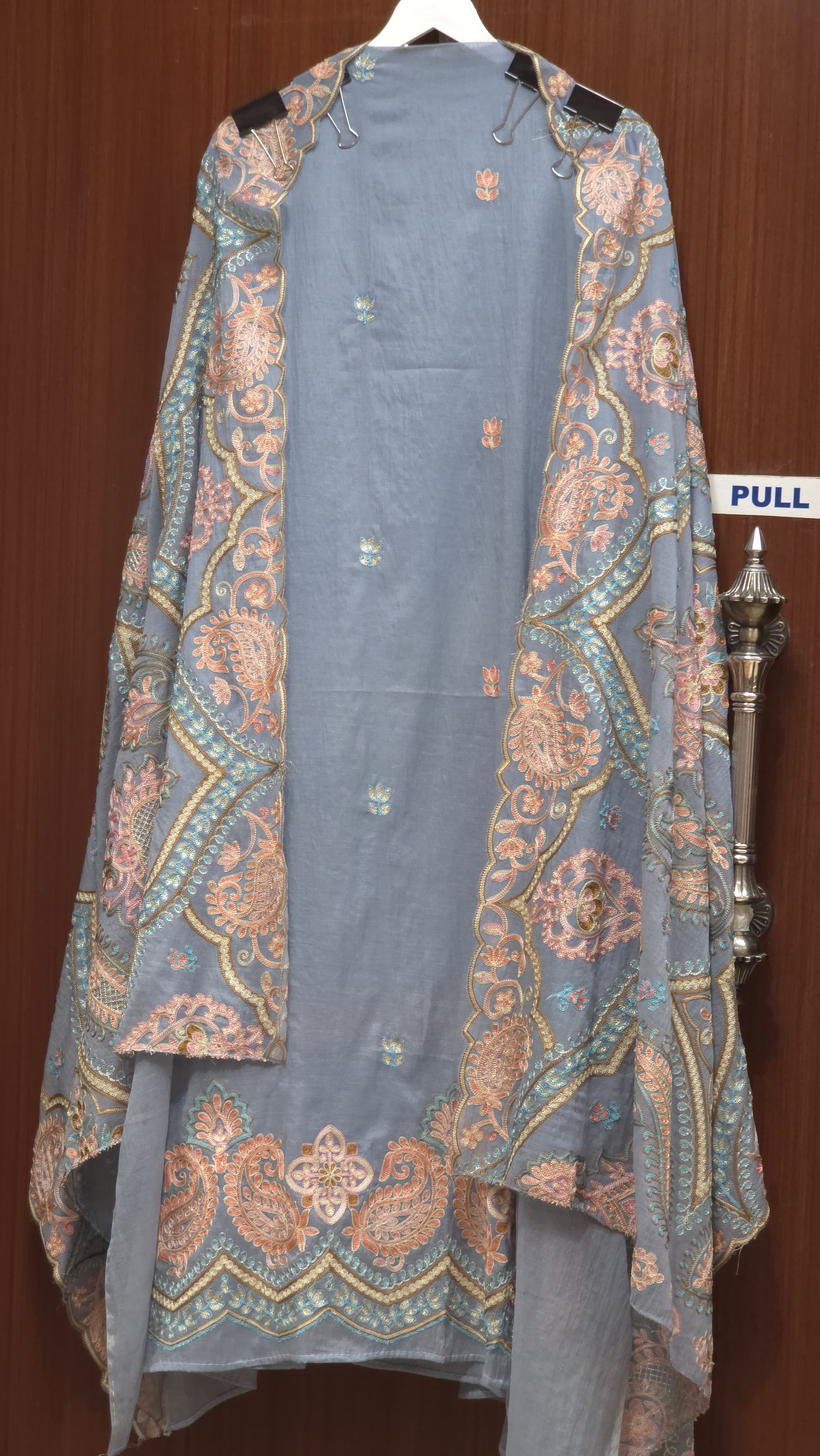 Mul Chanderi Suit with Aari Work