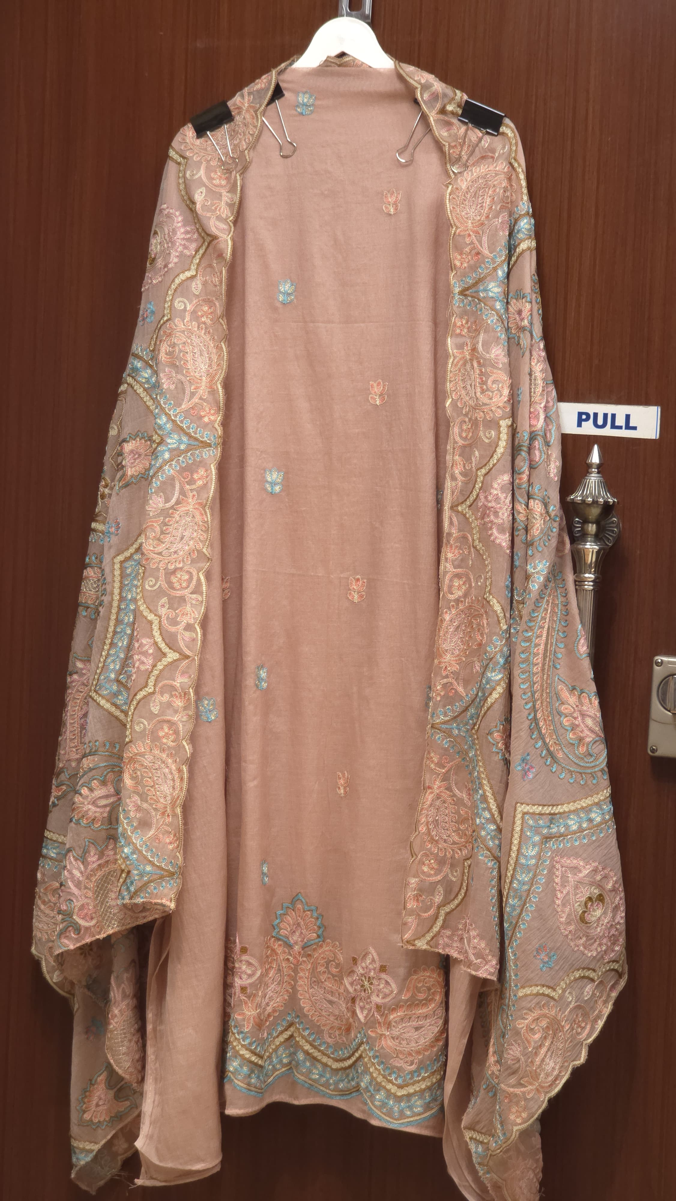 Mul Chanderi Suit with Aari Work