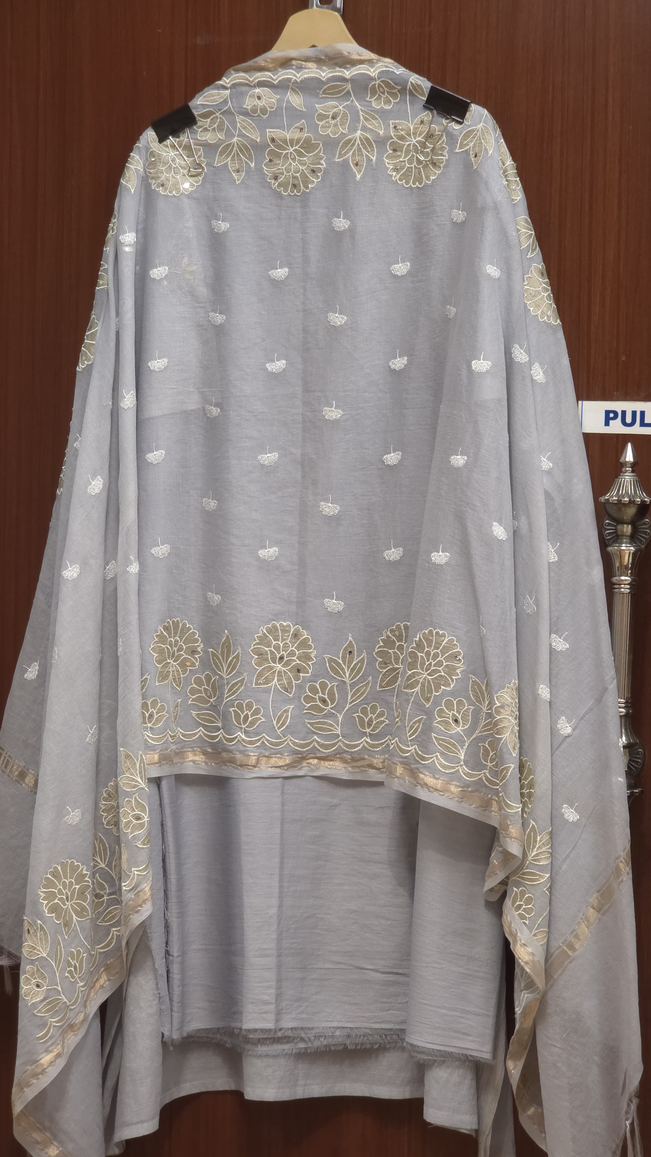 Mul chanderi Patchwork & Threadwork Suit