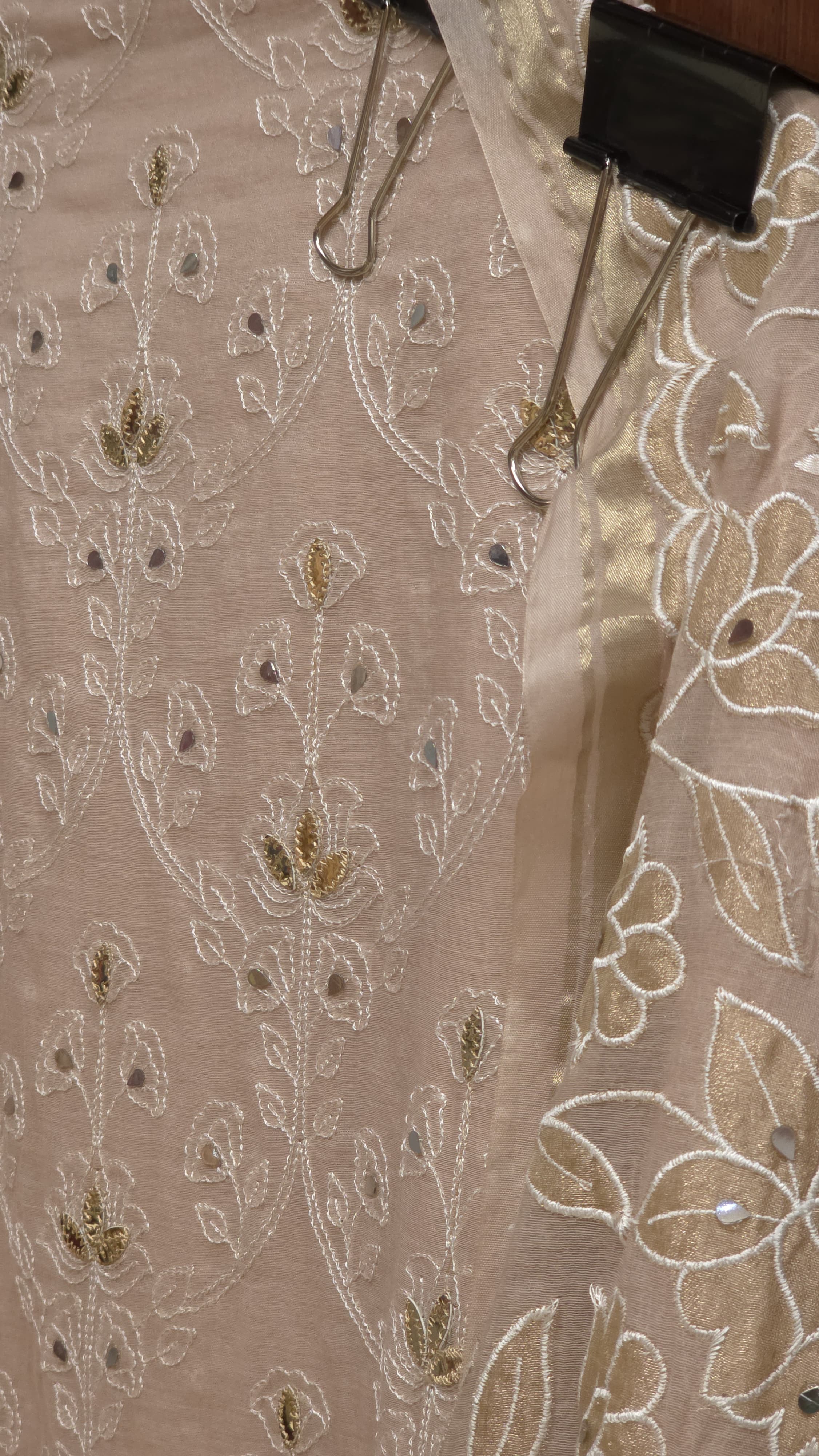 Mul chanderi Patchwork & Threadwork Suit