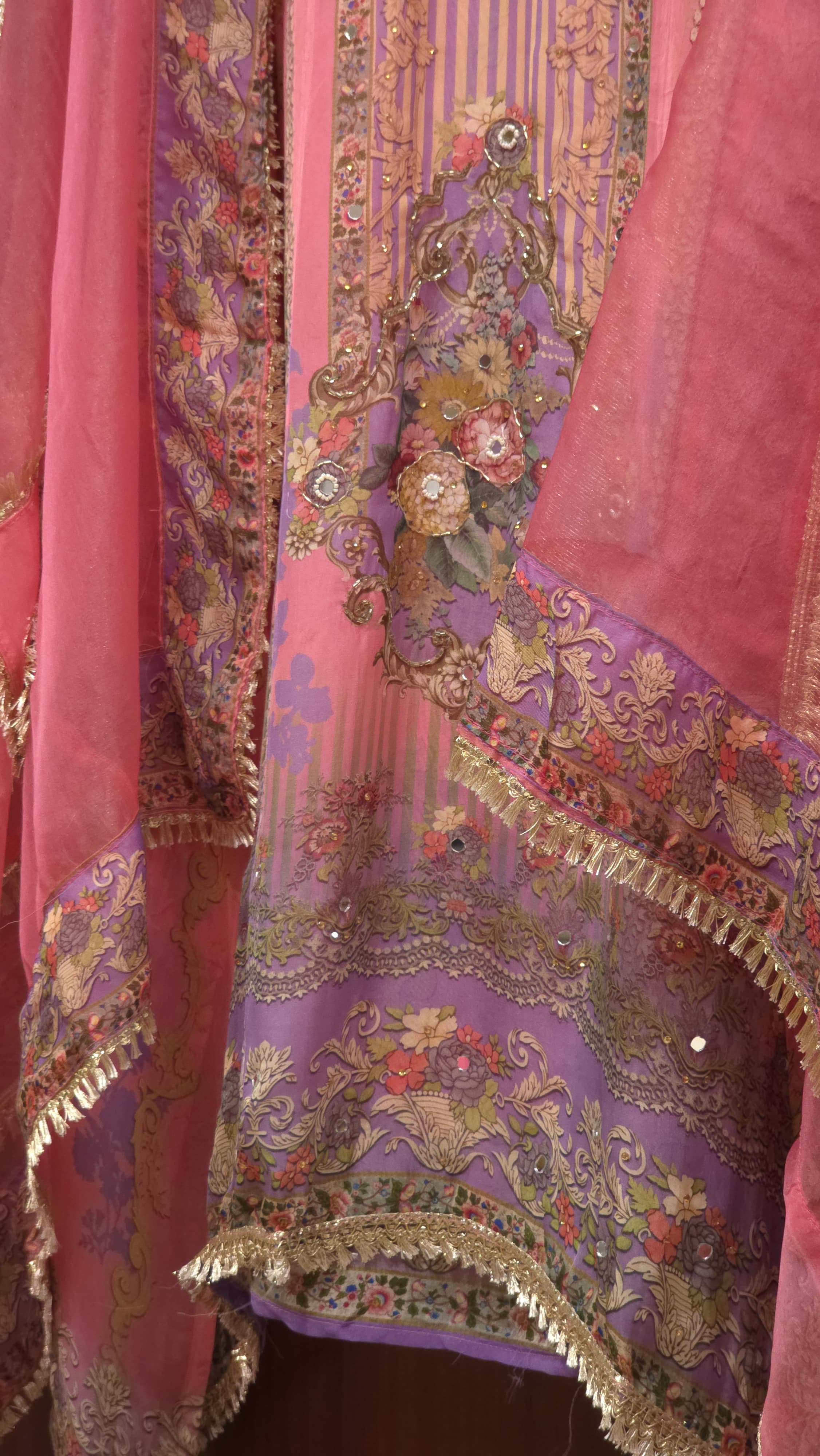 Pakistani Organza Suit with Patchwork Dupatta