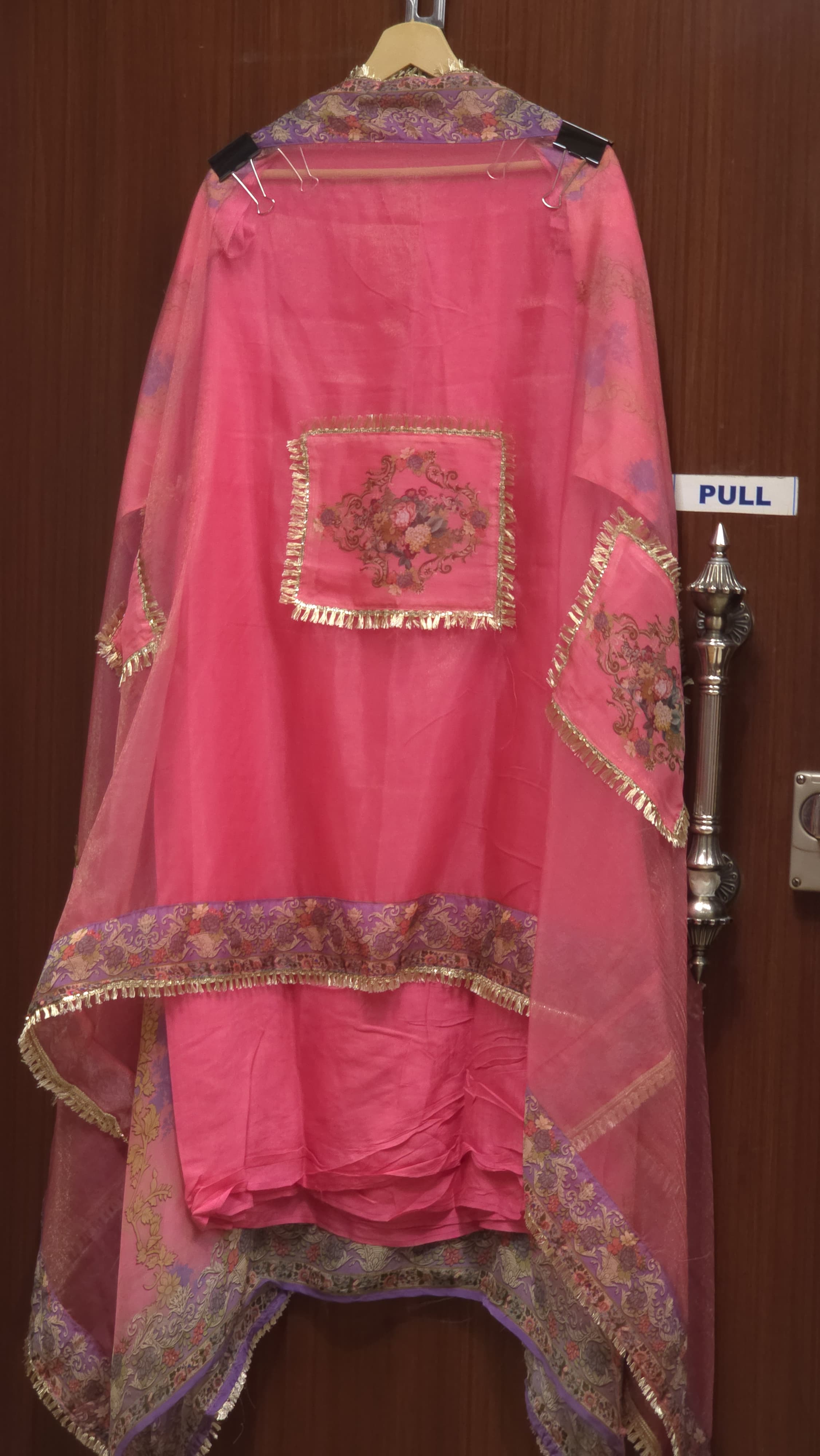 Pakistani Organza Suit with Patchwork Dupatta