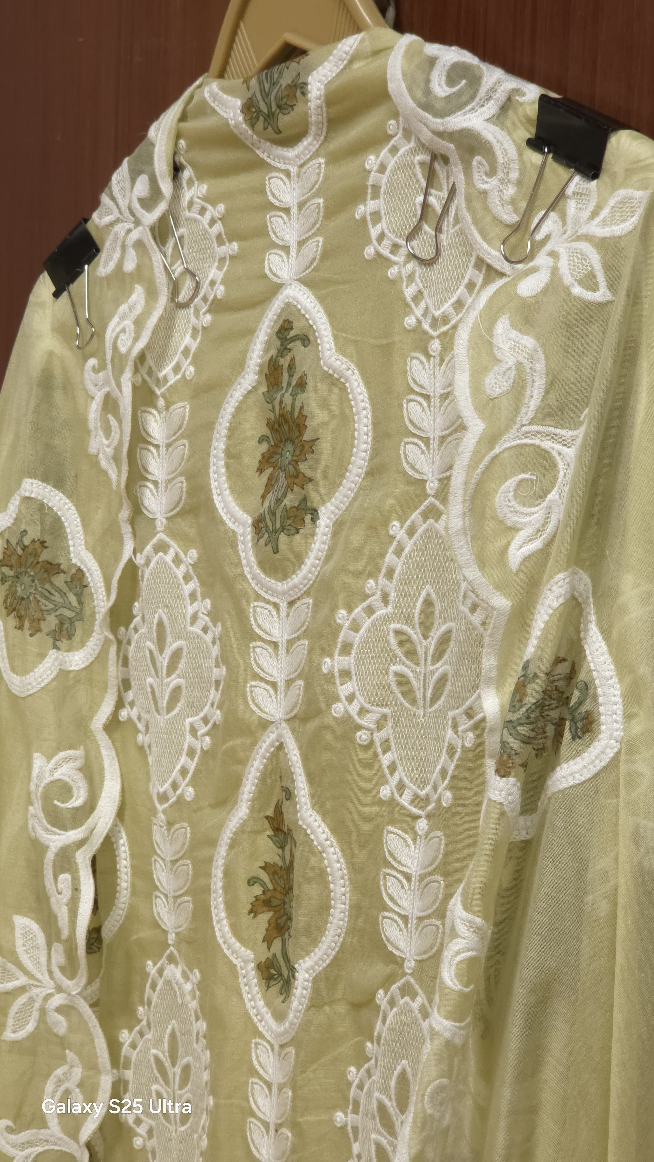 Mul chanderi Suit - Printed, Threadwork with laces