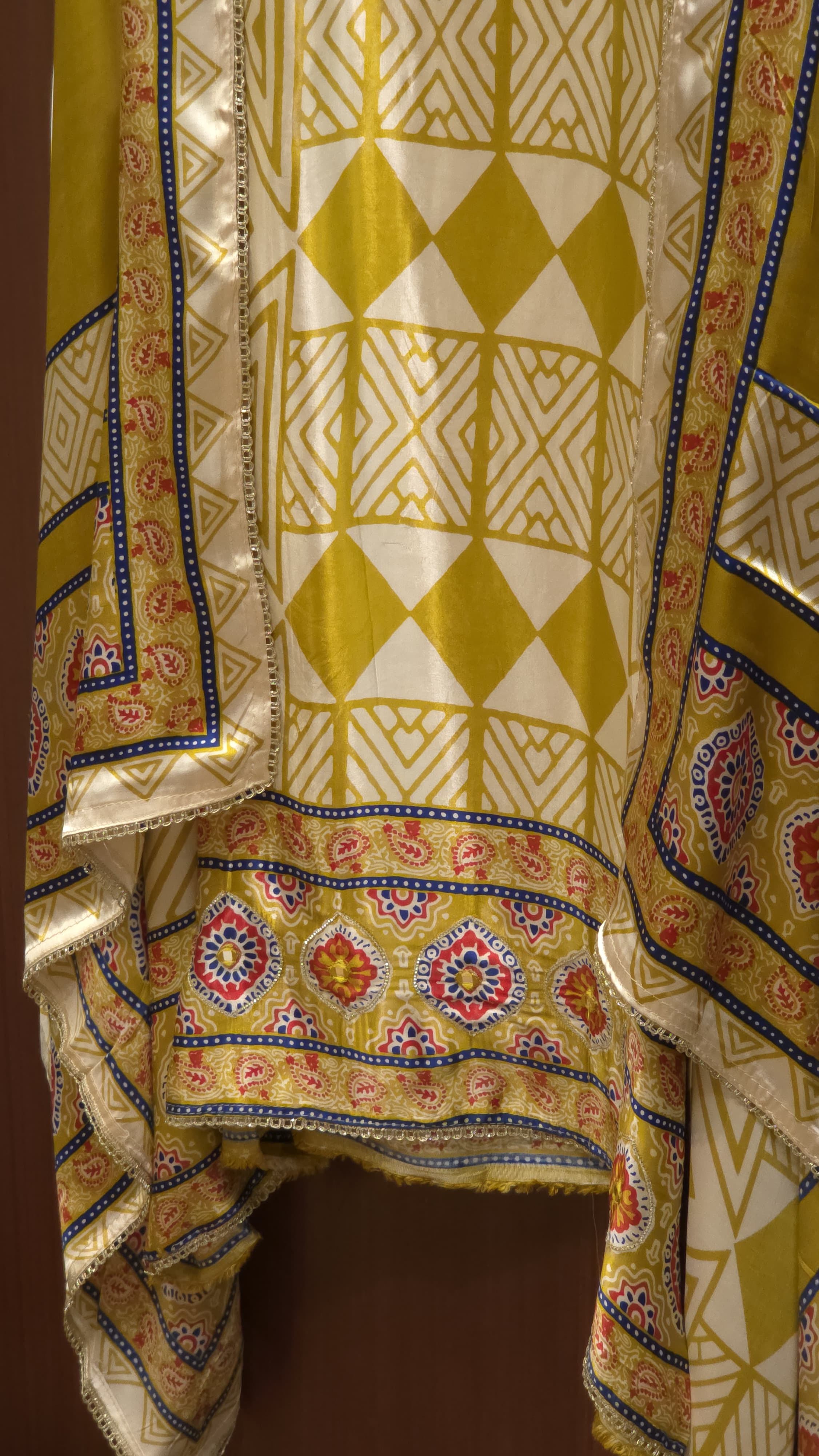 Gajji Silk 14.O with Geometric & Ajrakh Prints