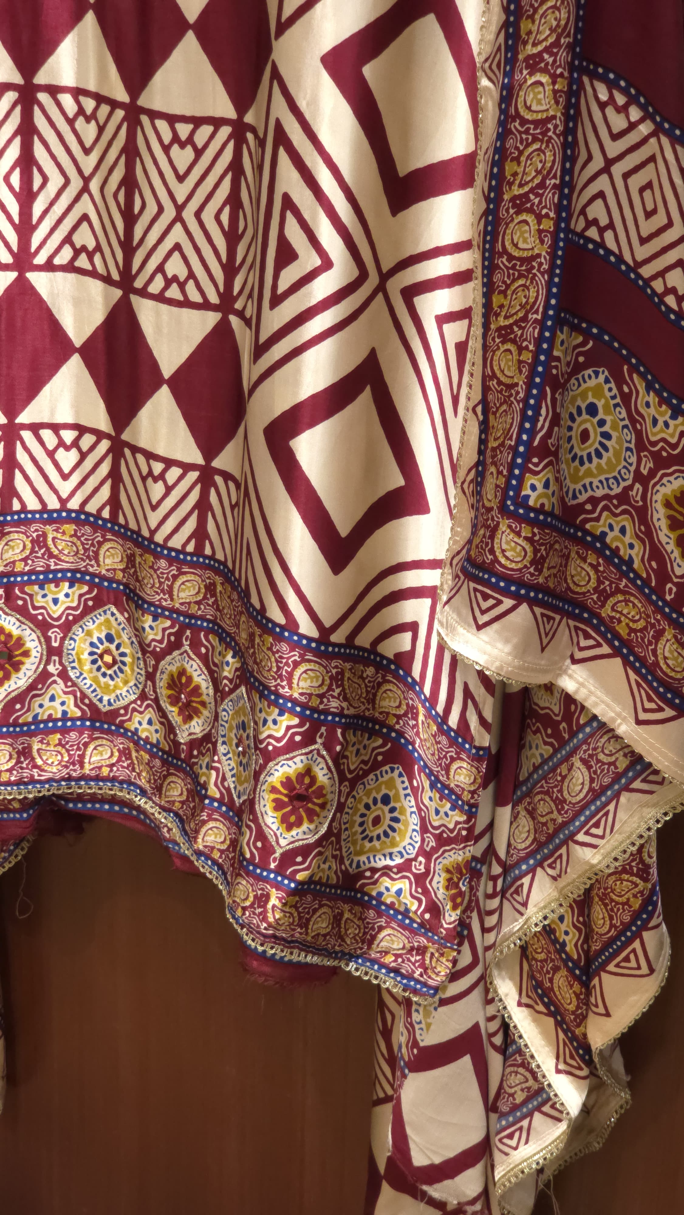 Gajji Silk 14.O with Geometric & Ajrakh Prints