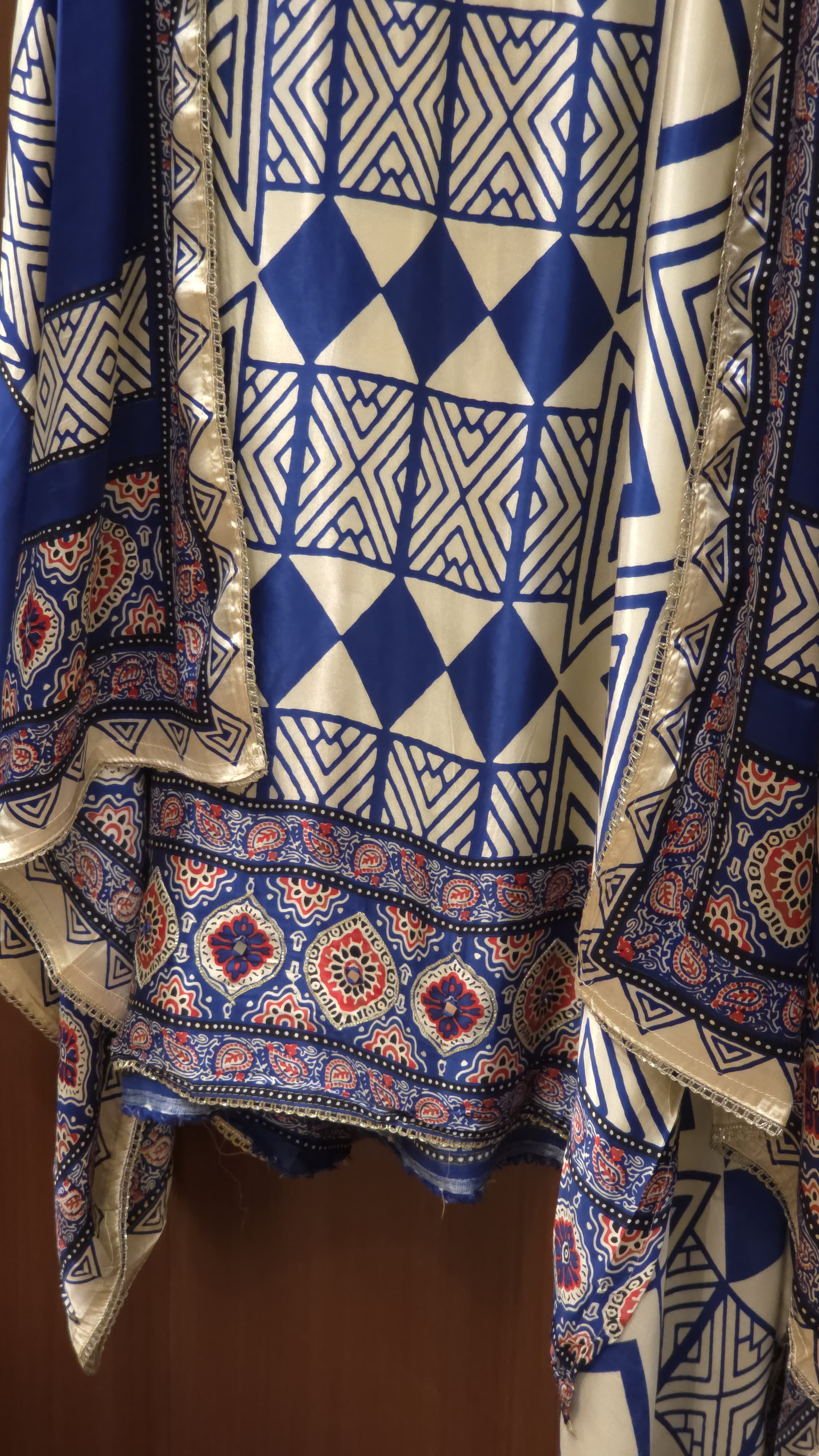 Gajji Silk 14.O with Geometric & Ajrakh Prints