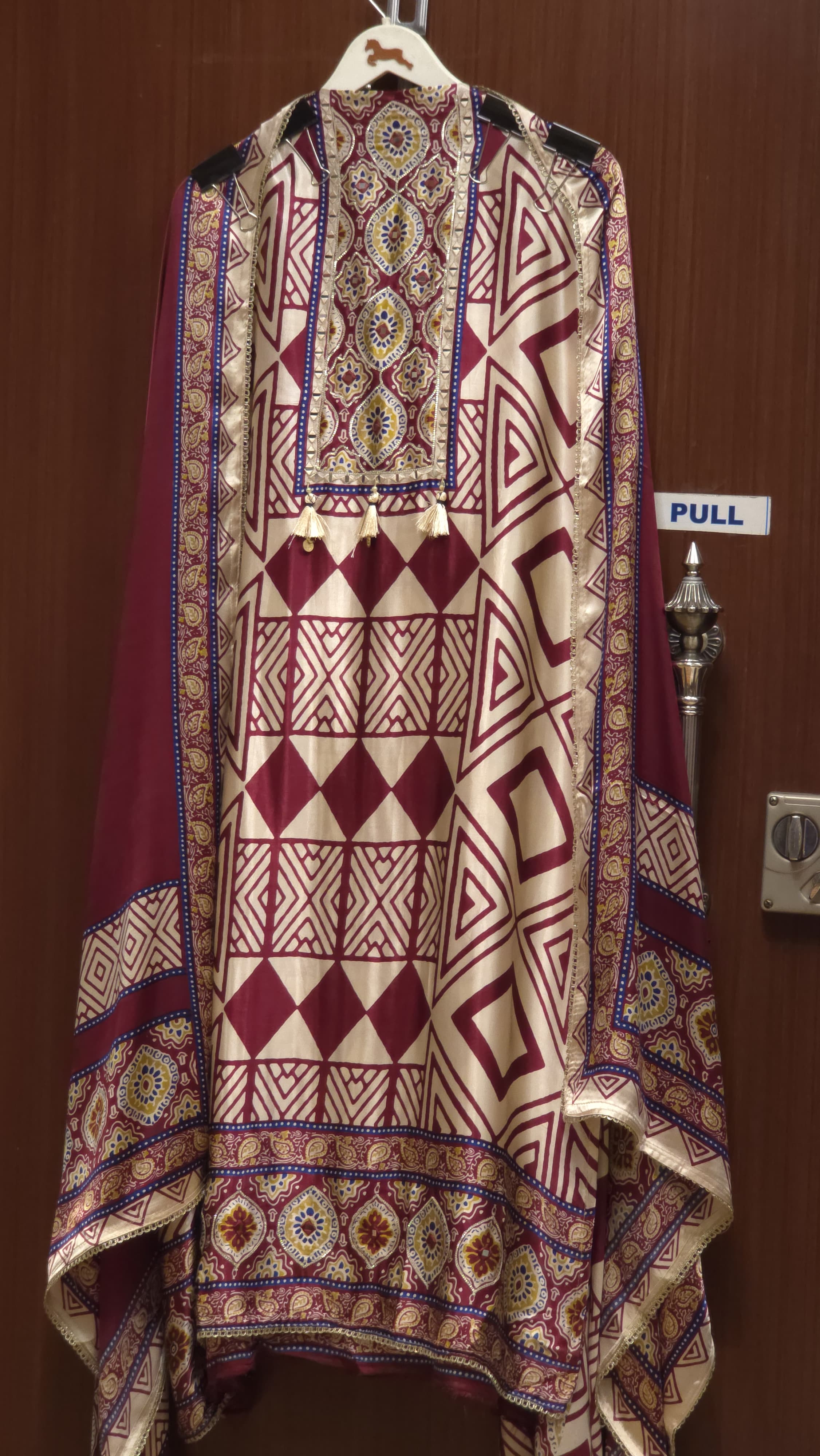 Gajji Silk 14.O with Geometric & Ajrakh Prints