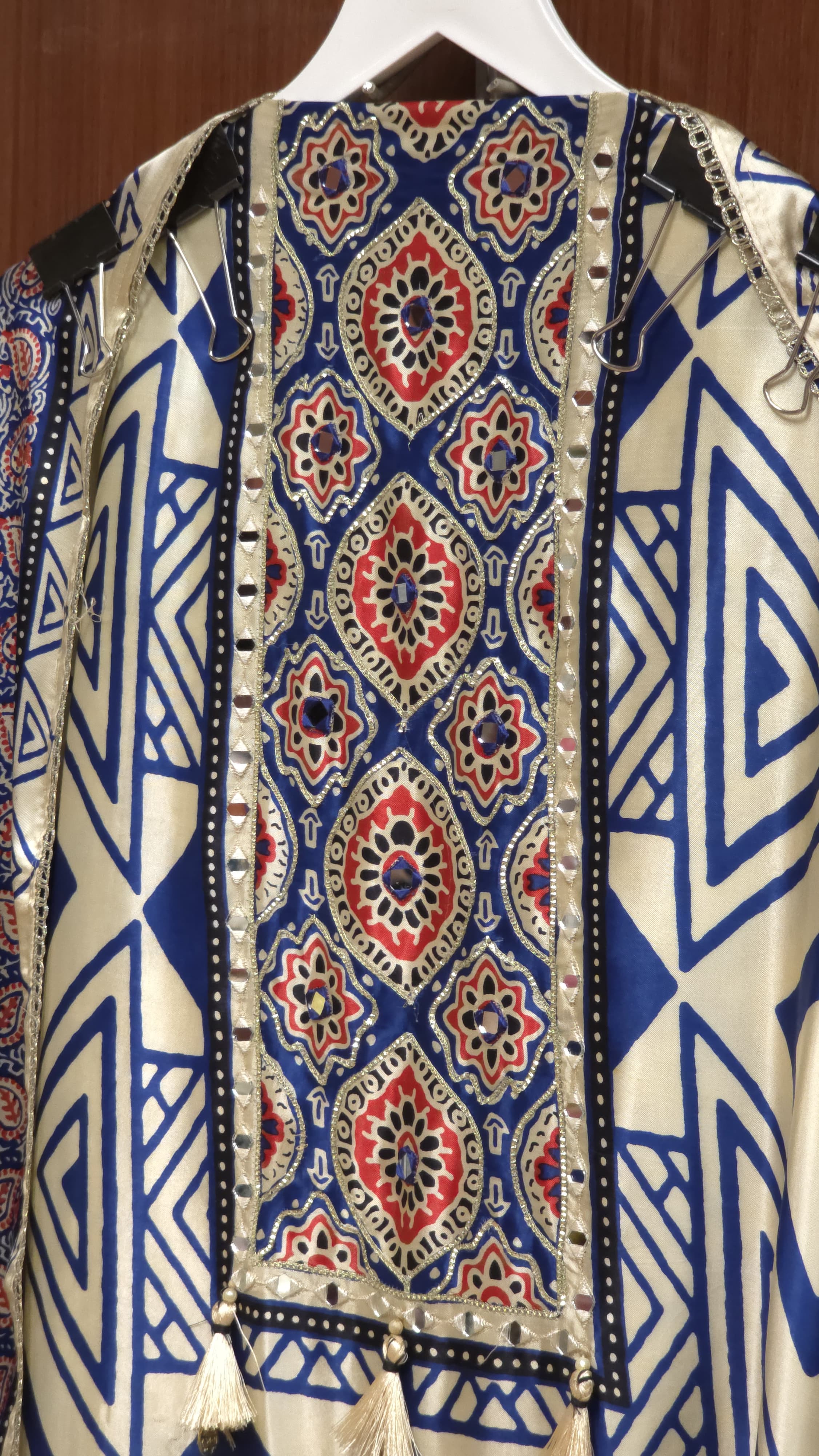 Gajji Silk 14.O with Geometric & Ajrakh Prints
