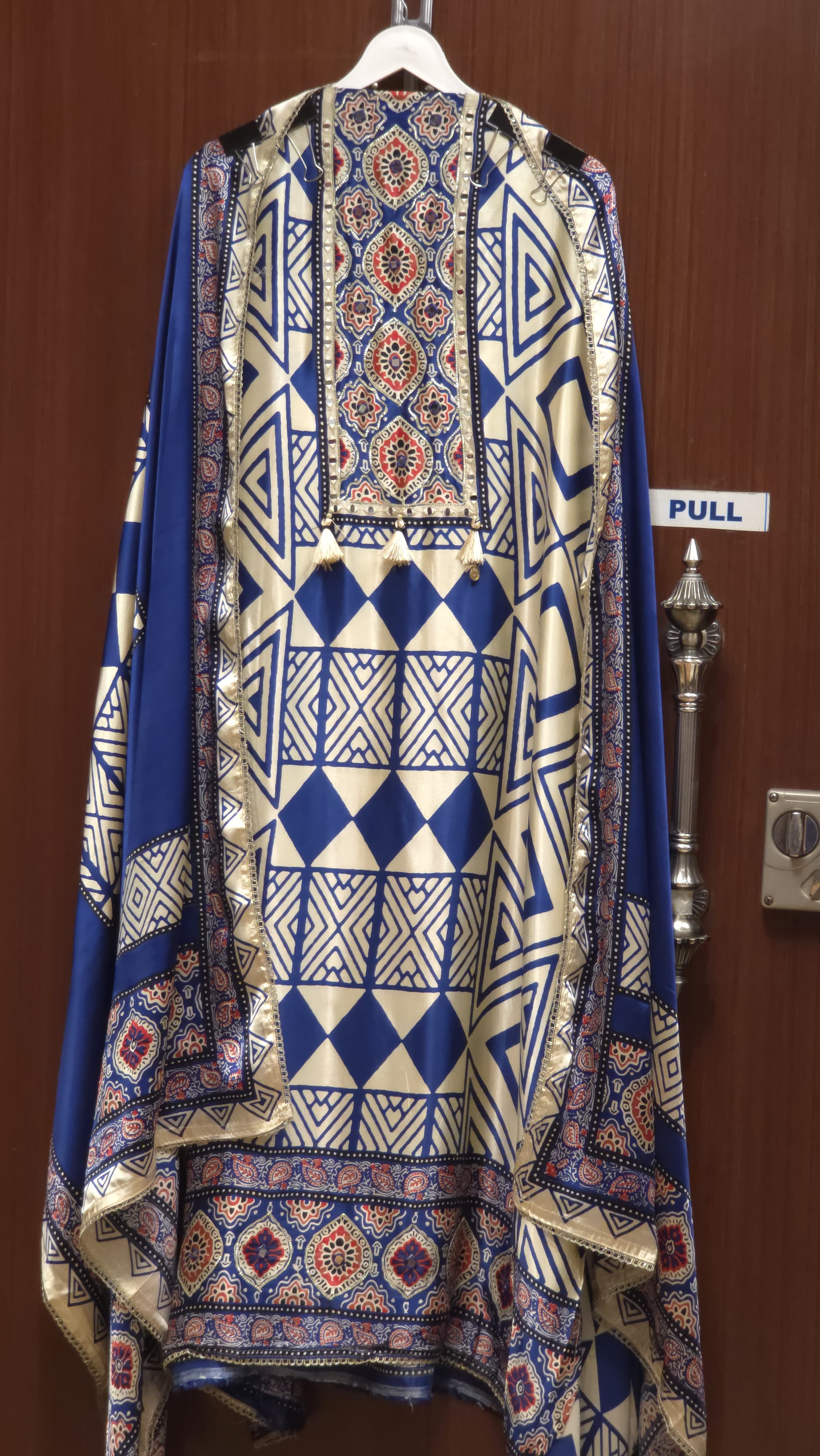 Gajji Silk 14.O with Geometric & Ajrakh Prints