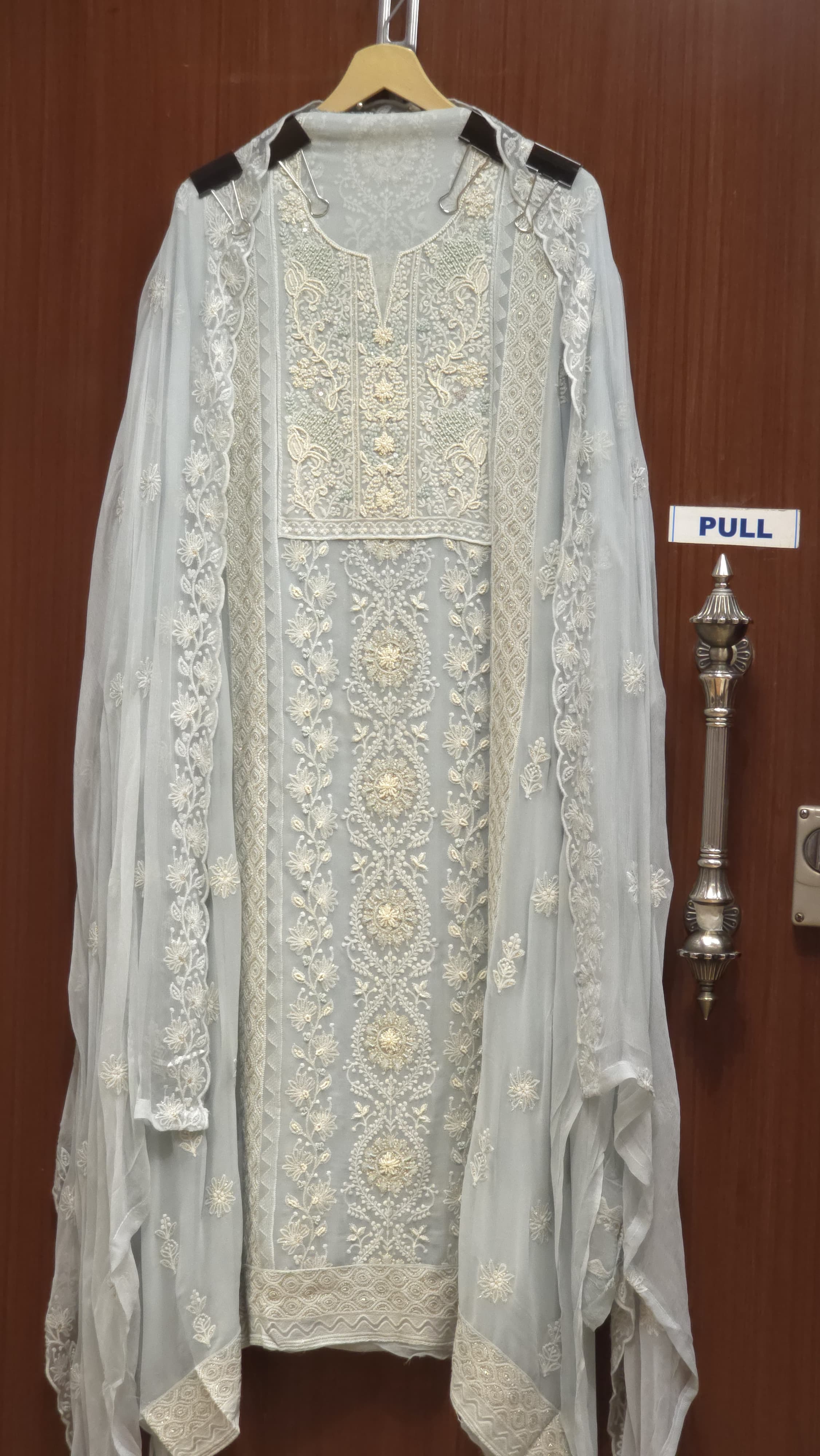 Georgette Lucknowi Pearl Suit 3.O