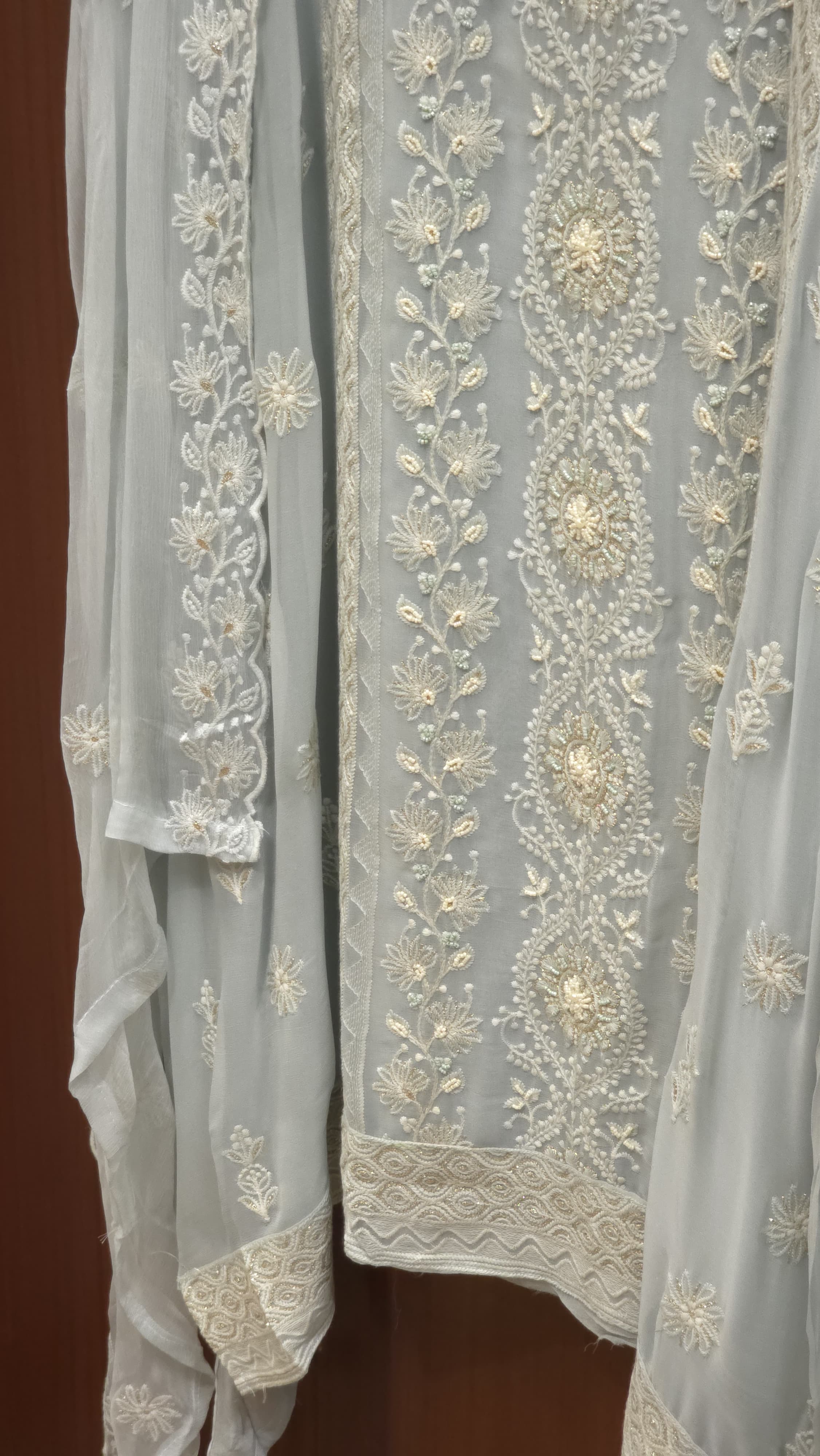 Georgette Lucknowi Pearl Suit 3.O