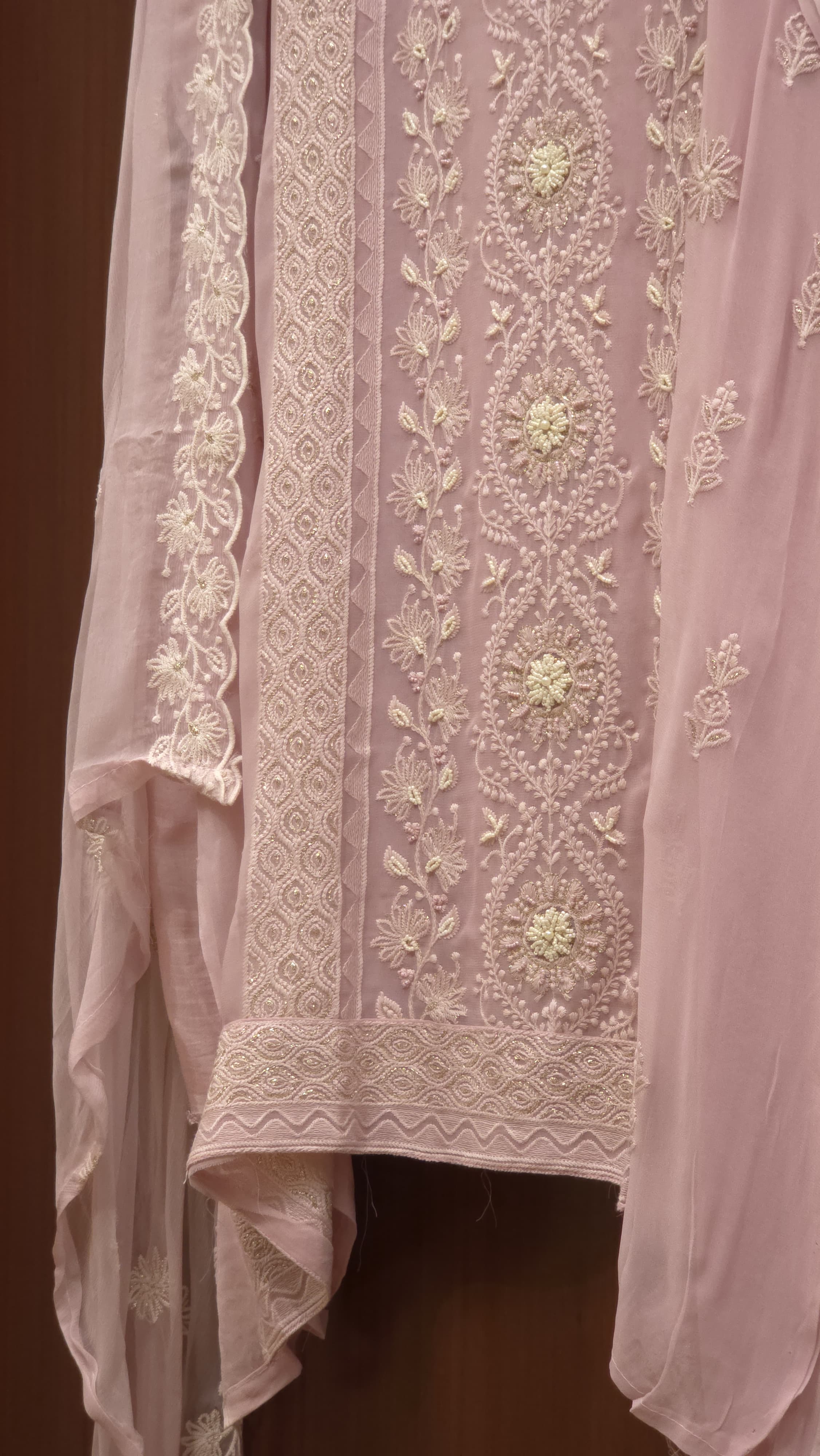 Georgette Lucknowi Pearl Suit 3.O