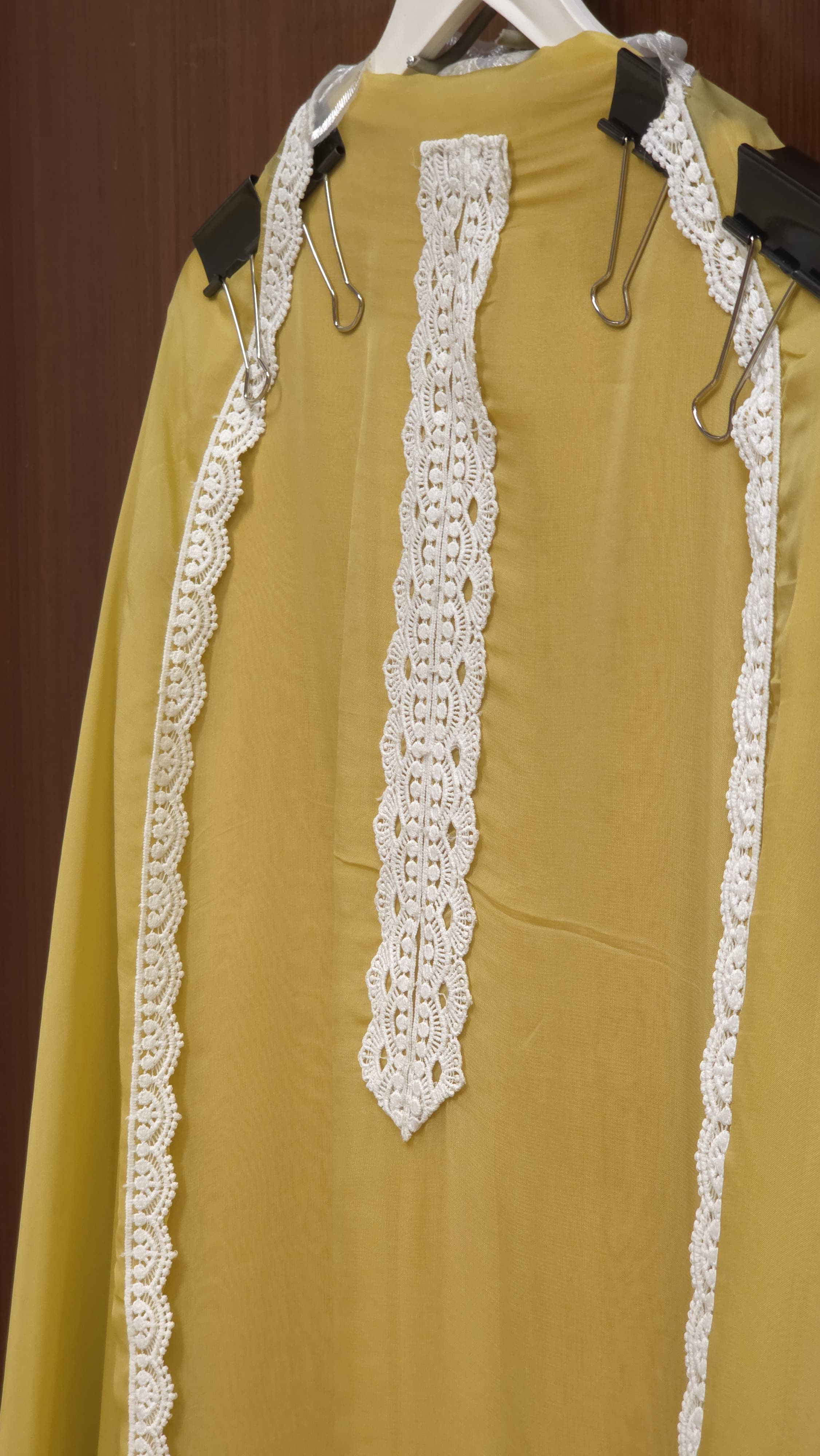 Applique & Crochet Organza Suit