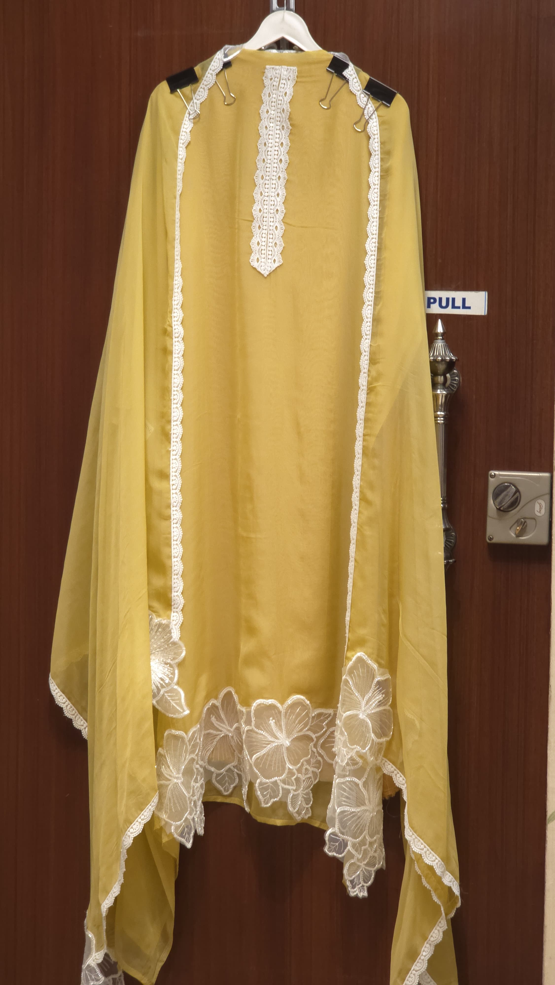 Applique & Crochet Organza Suit