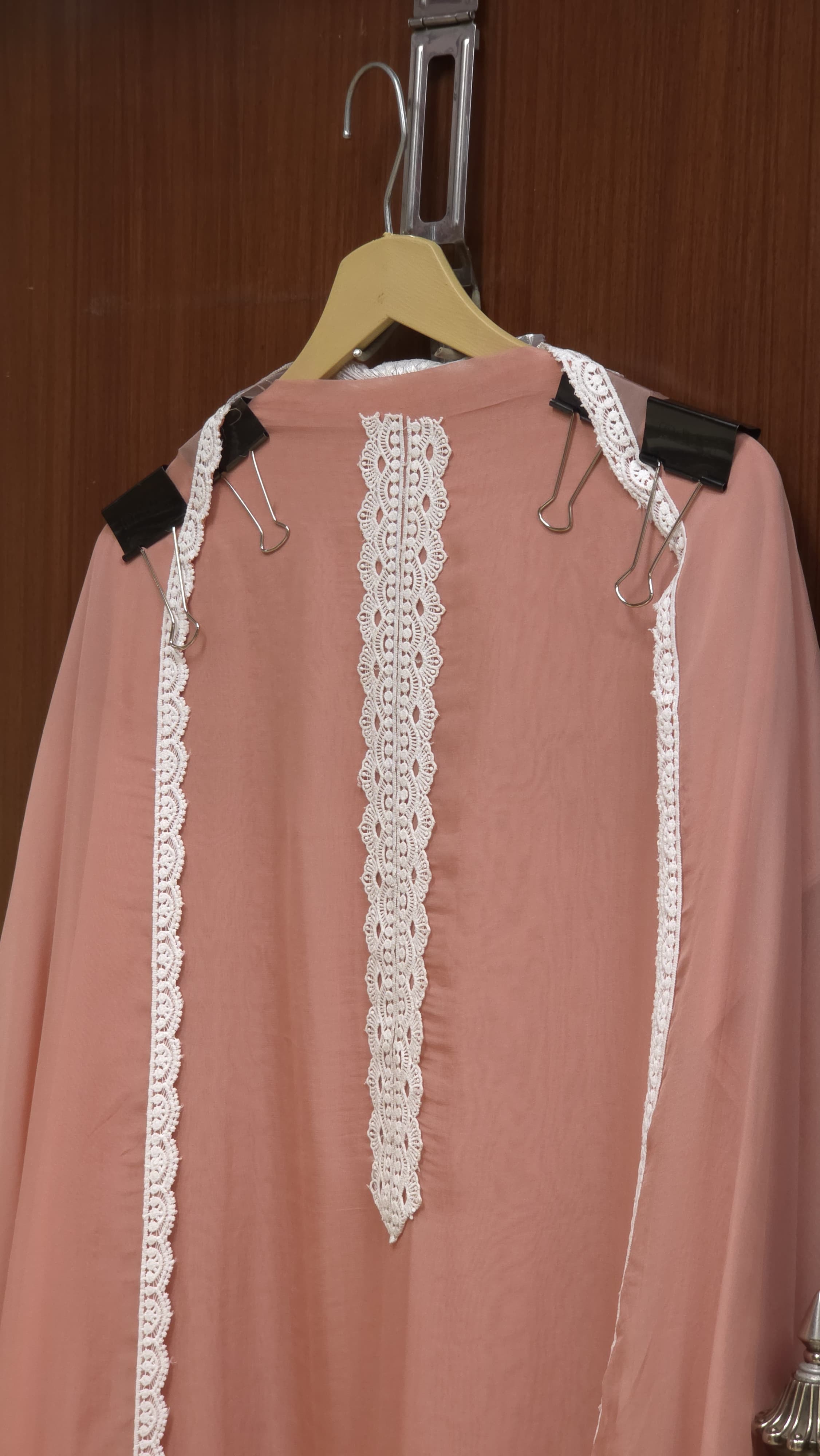 Applique & Crochet Organza Suit