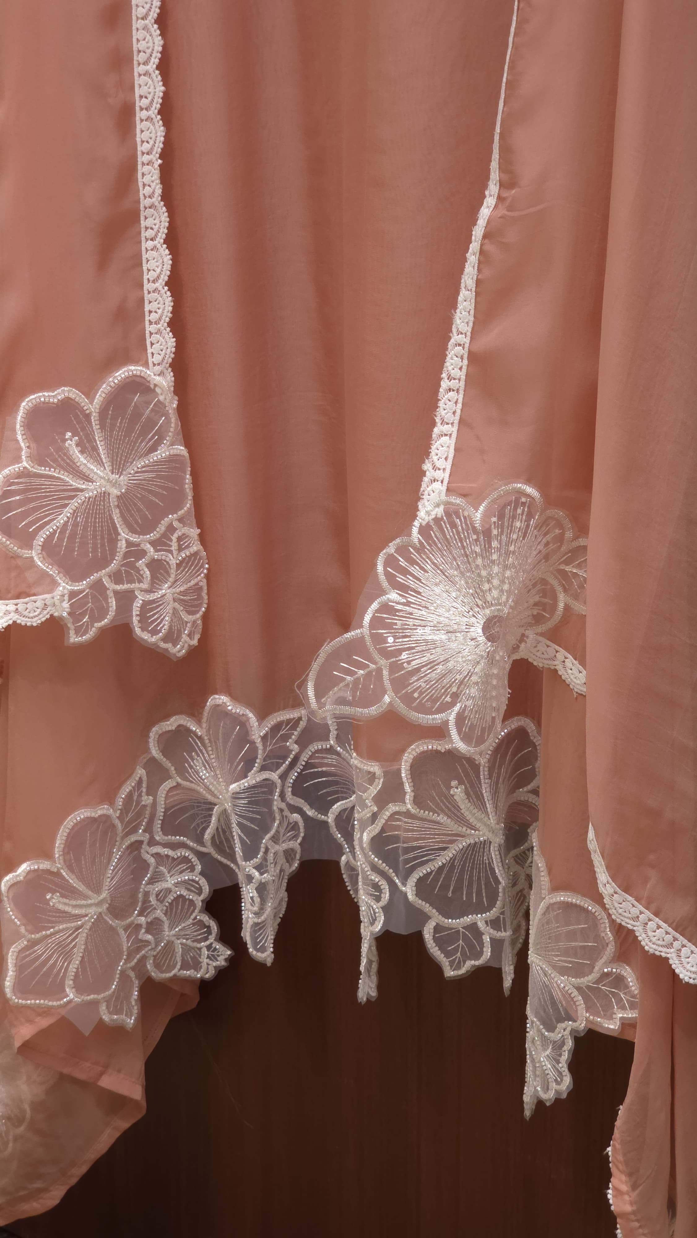 Applique & Crochet Organza Suit