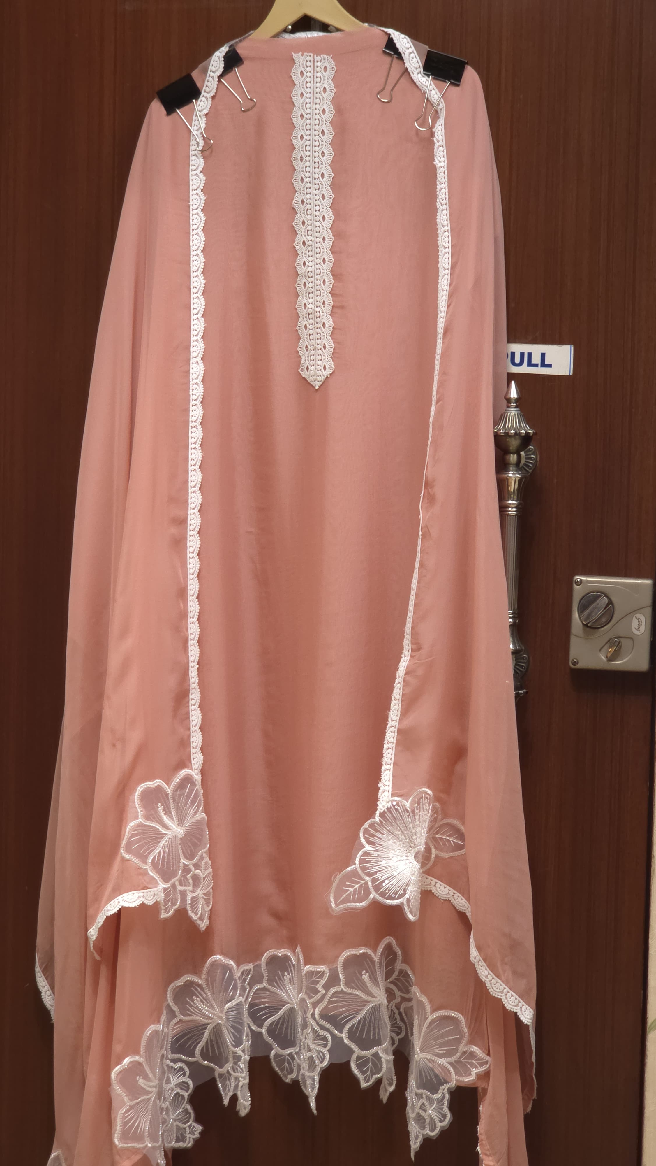 Applique & Crochet Organza Suit