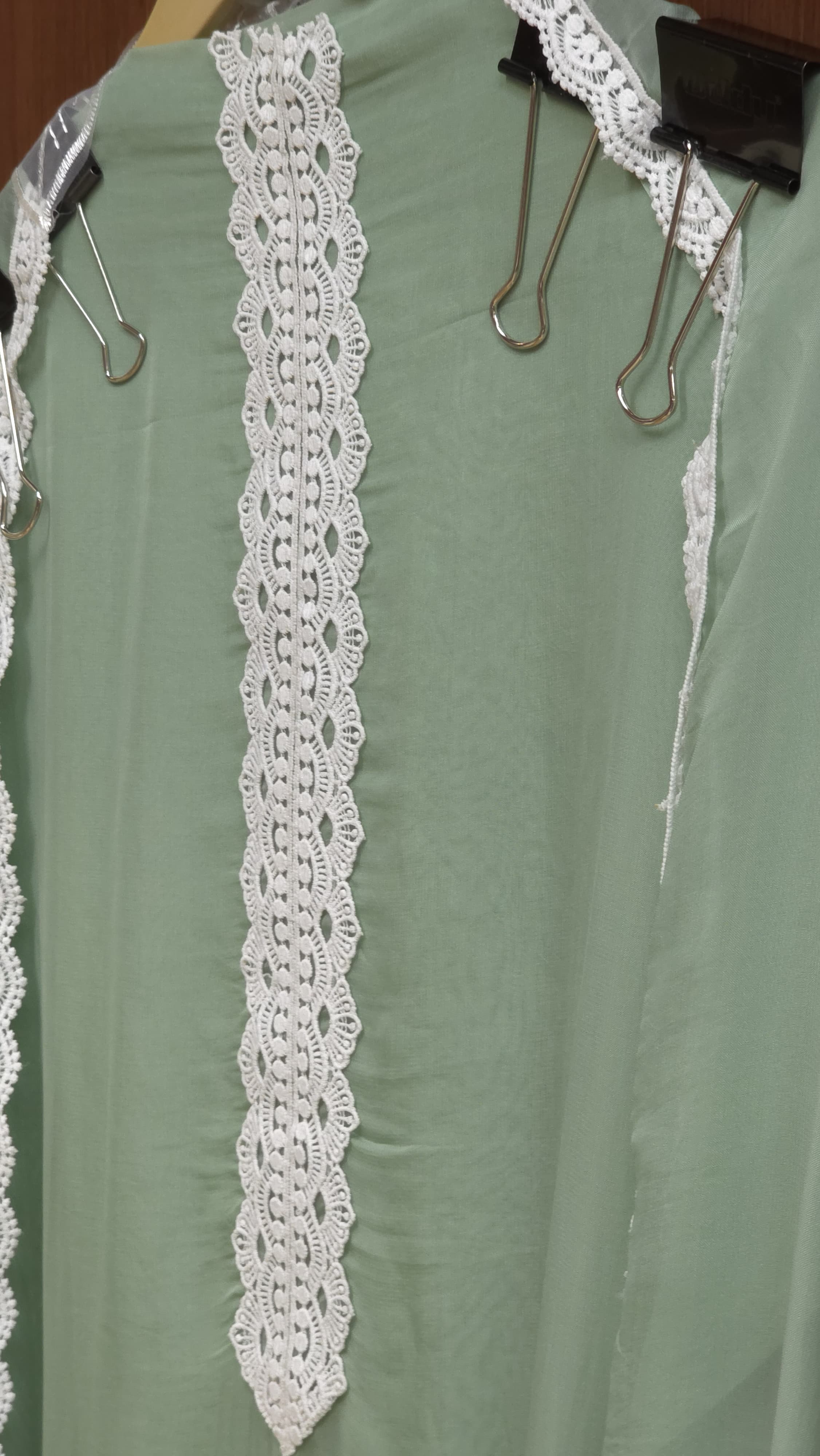 Applique & Crochet Organza Suit