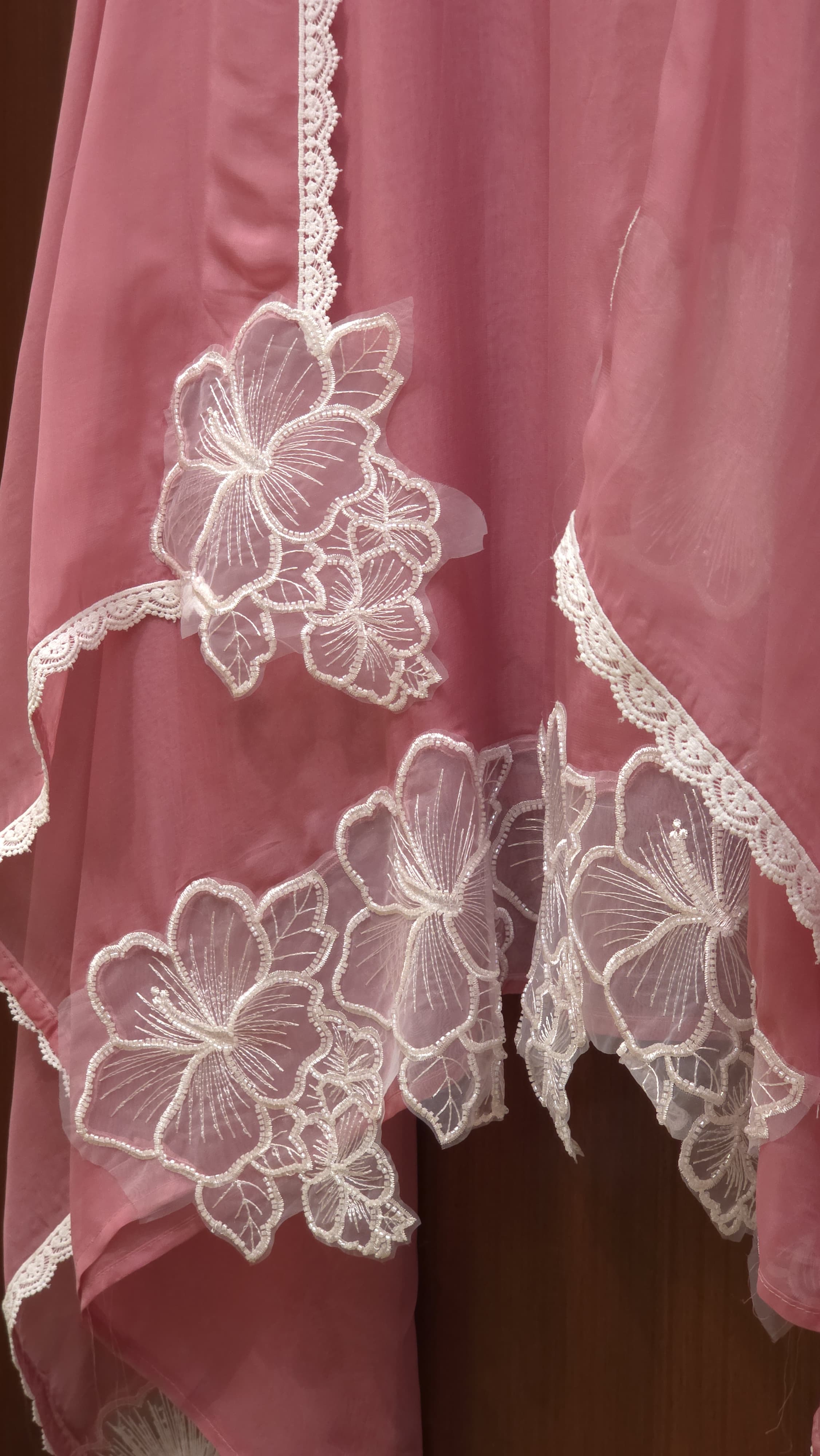 Applique & Crochet Organza Suit