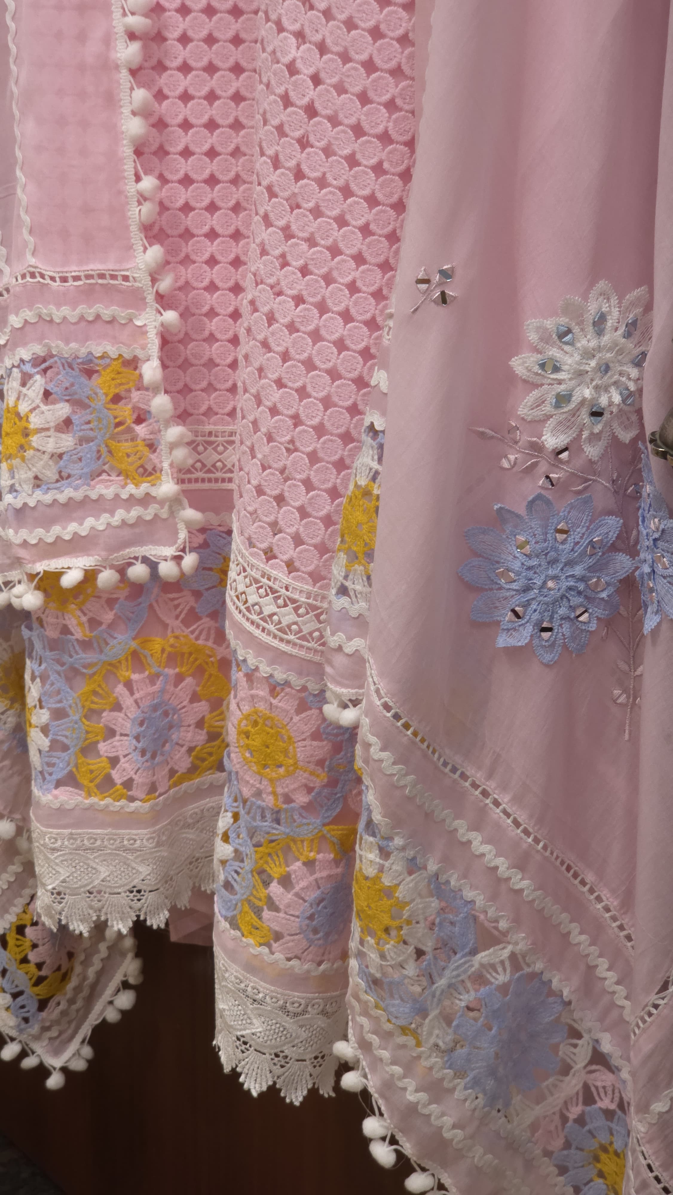 Pakistani Crochet Suit 4.O -Pure Mul