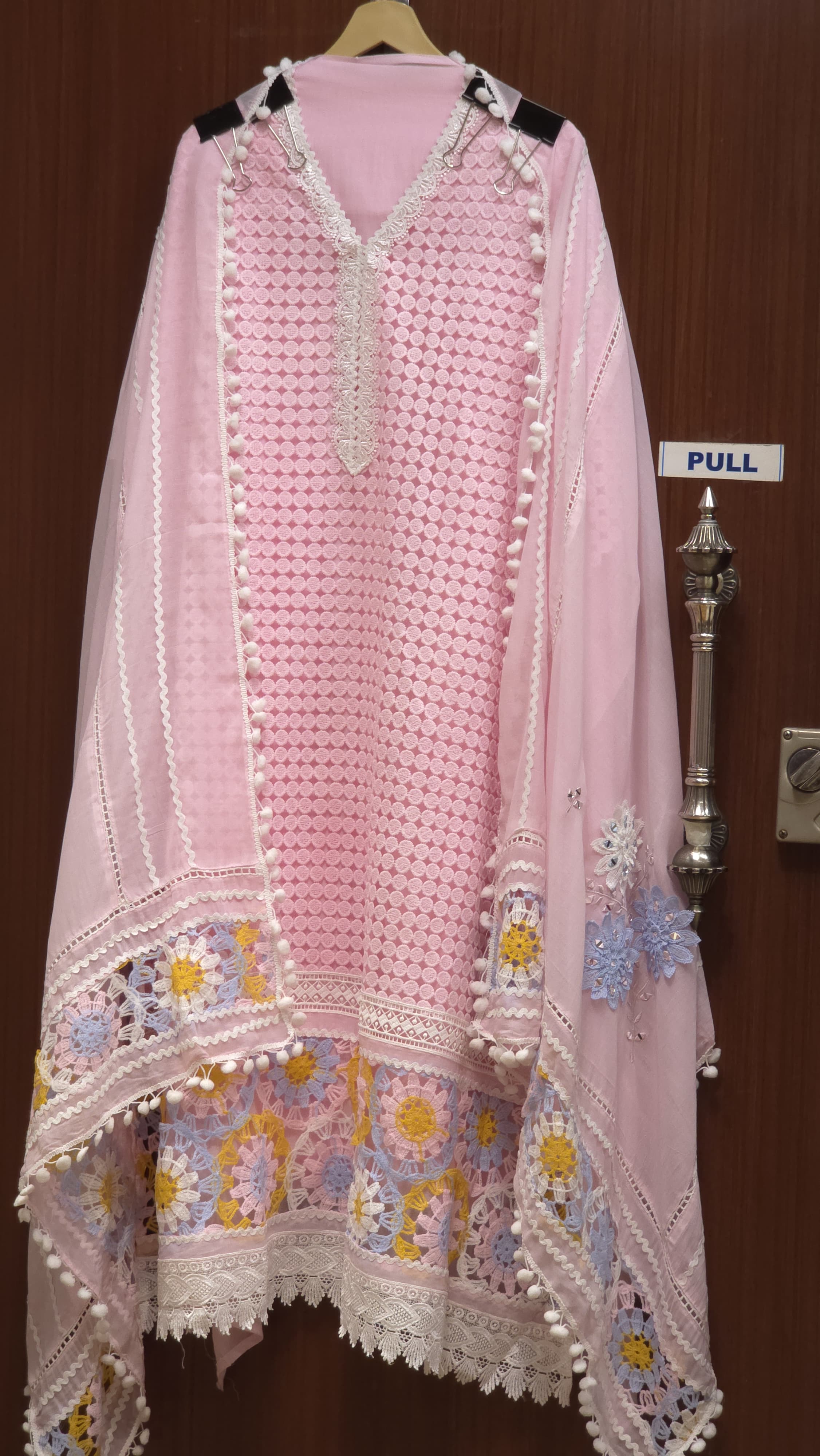 Pakistani Crochet Suit 4.O -Pure Mul
