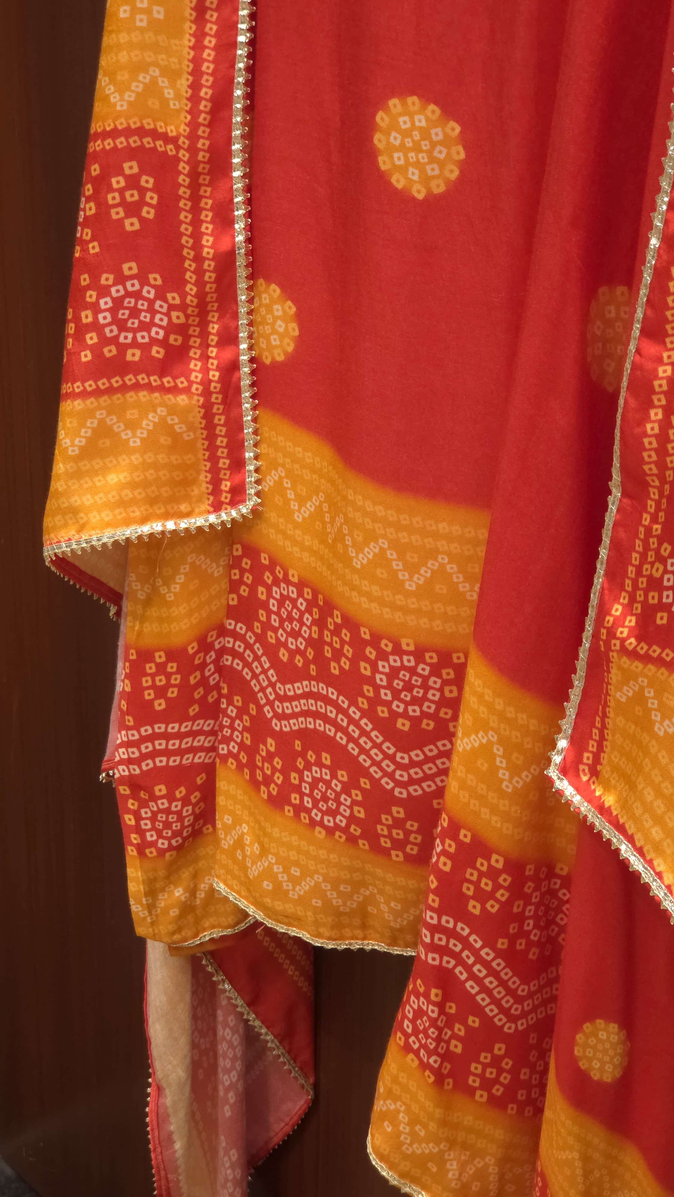 Modal Muslin Suit with Bandhani Prints