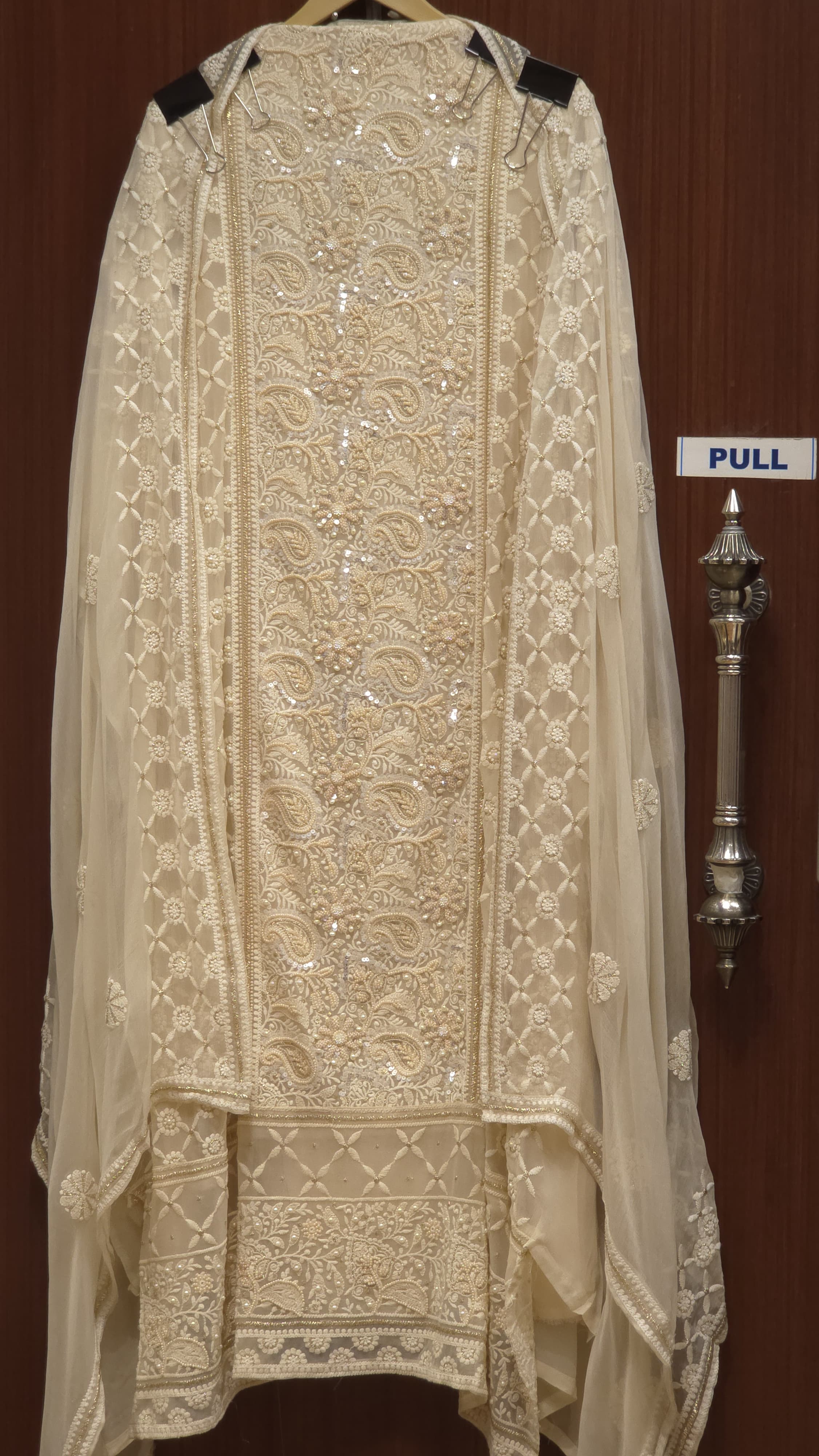 Georgette Lucknowi Pearl Suit 4.O