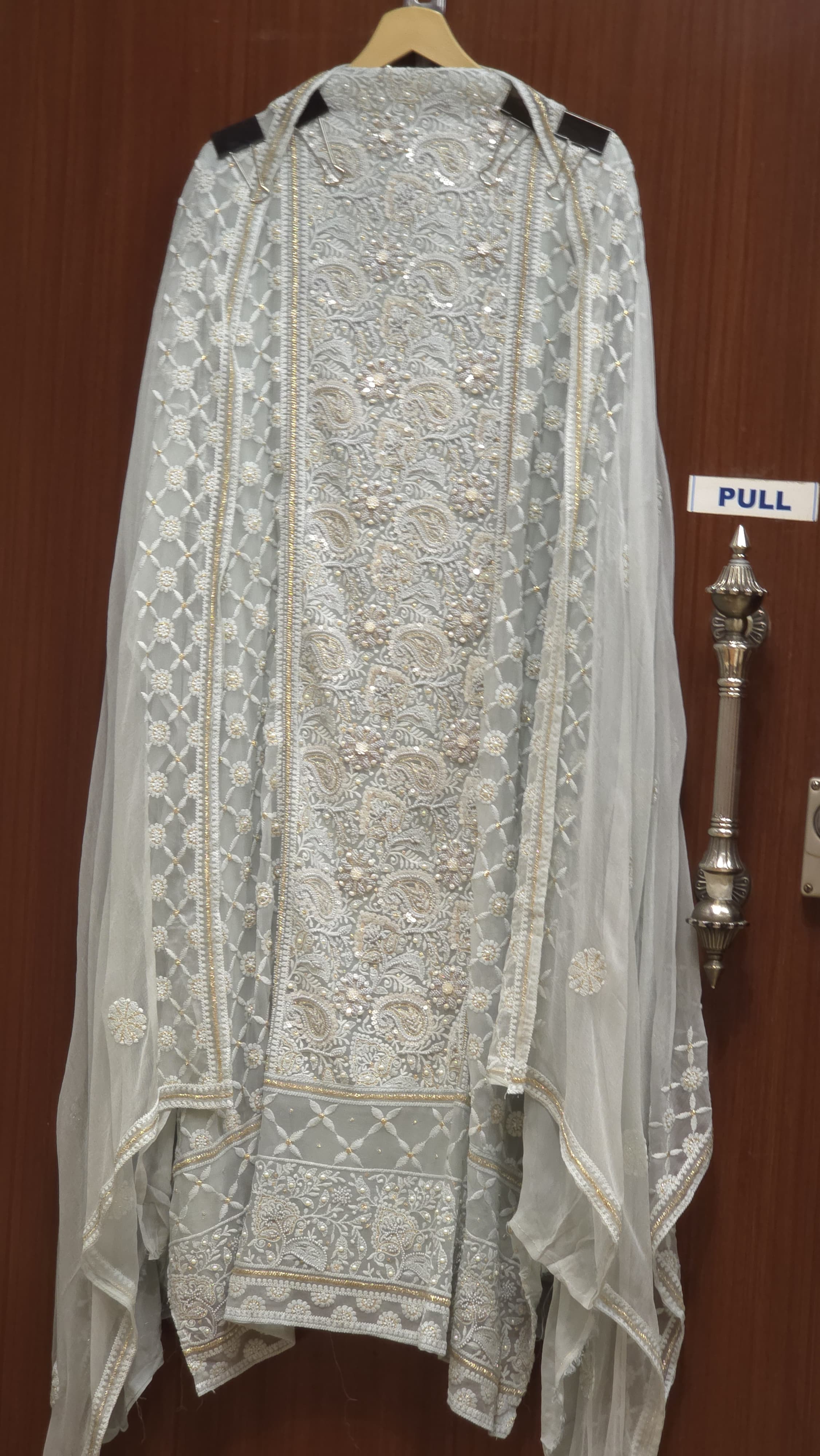 Georgette Lucknowi Pearl Suit 4.O